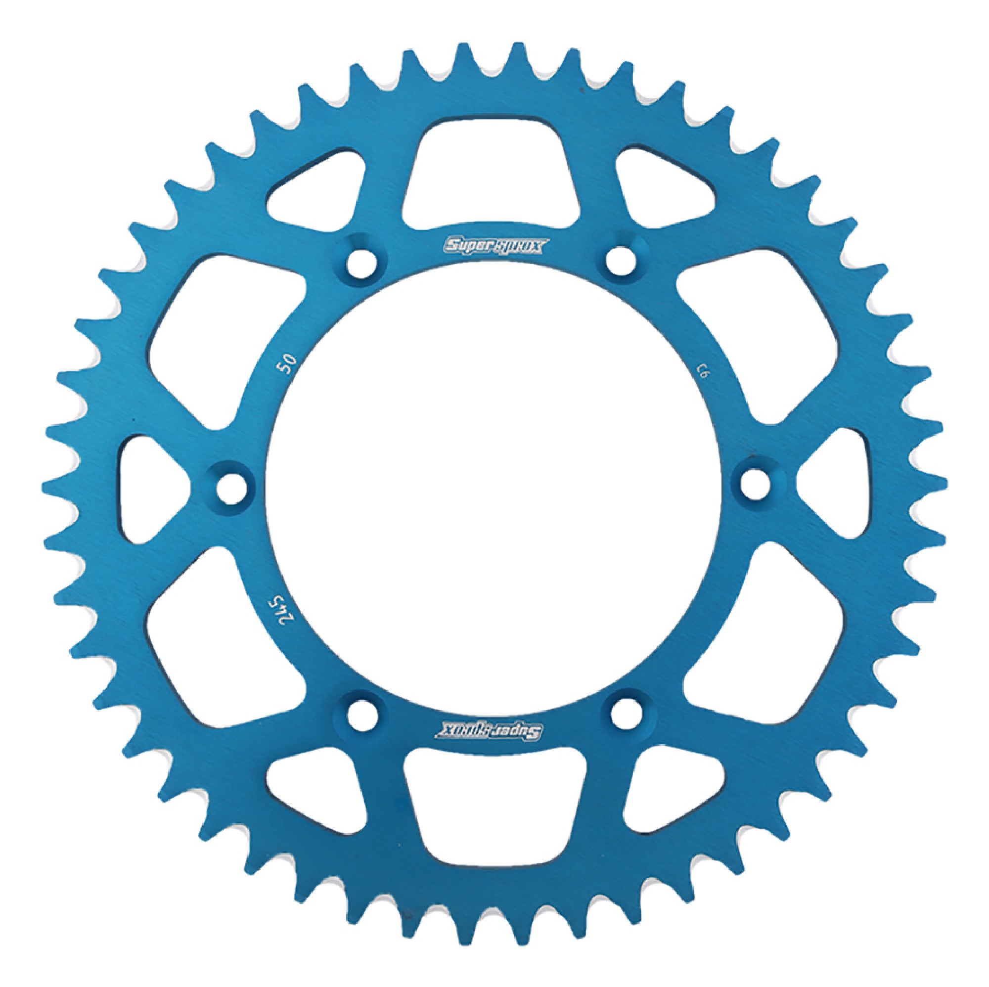 Supersprox Blue Aluminum Sprocket, 50T, Chain Size 520, RAL-245-50-BLU