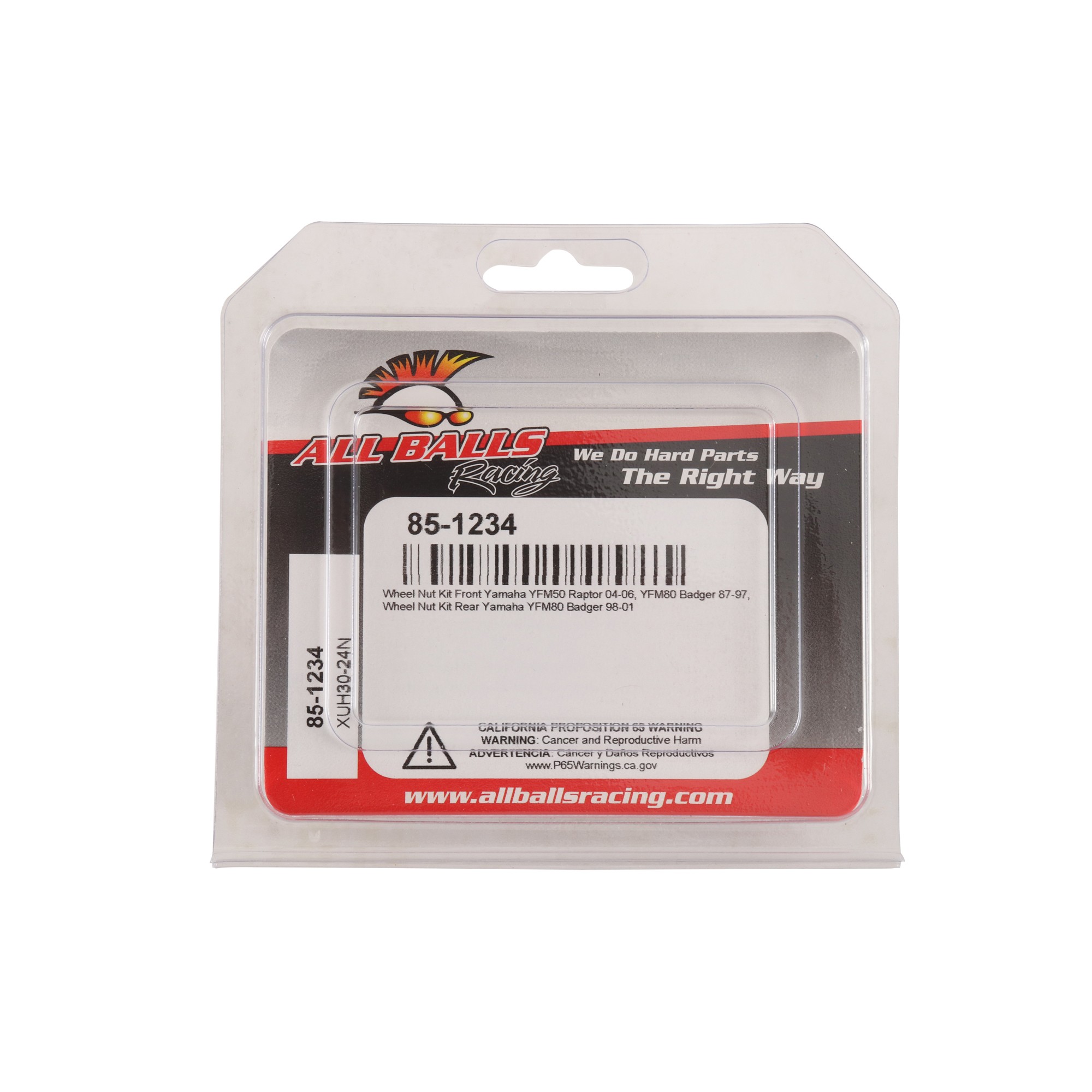 All Balls Wheel Nut Kit 85-1234 for Yamaha YFM50 Raptor 04 05 06 2004-2006