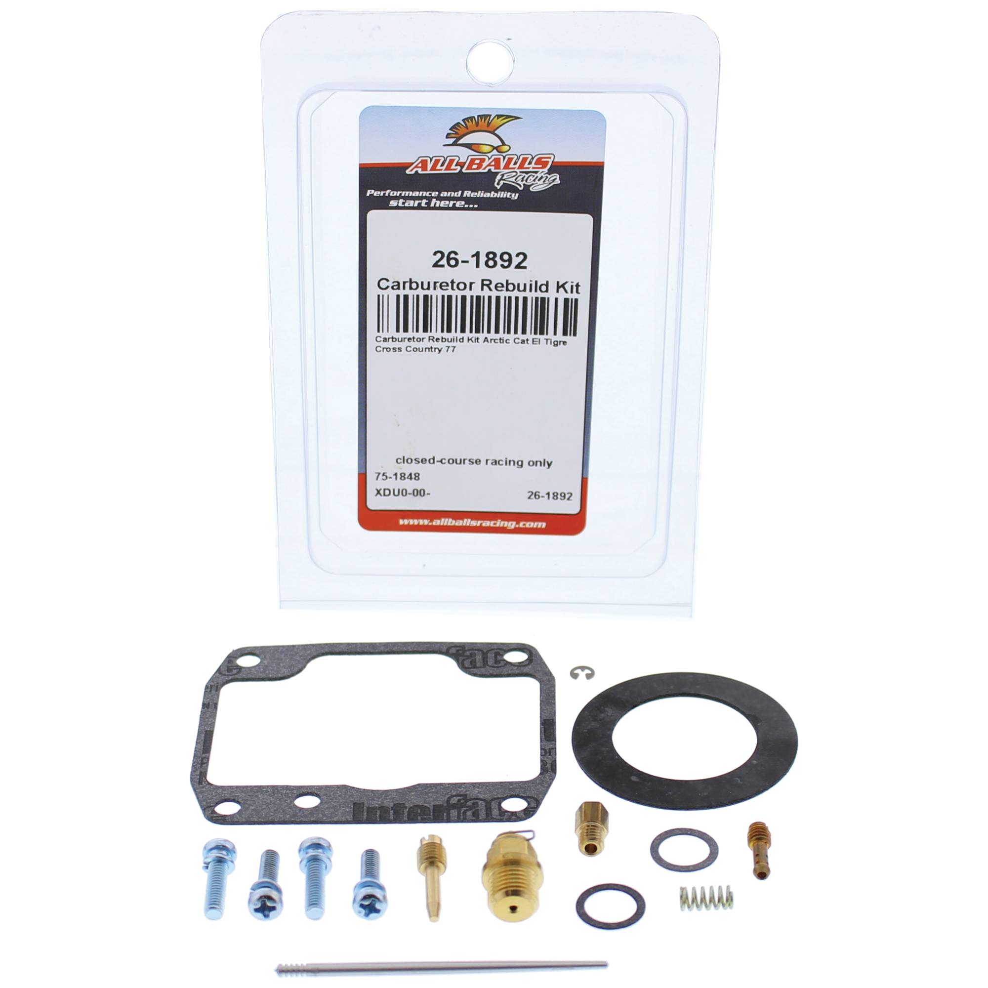 All Balls Carburetor Rebuild Kit for Arctic Cat El Tigre Cross Country 77