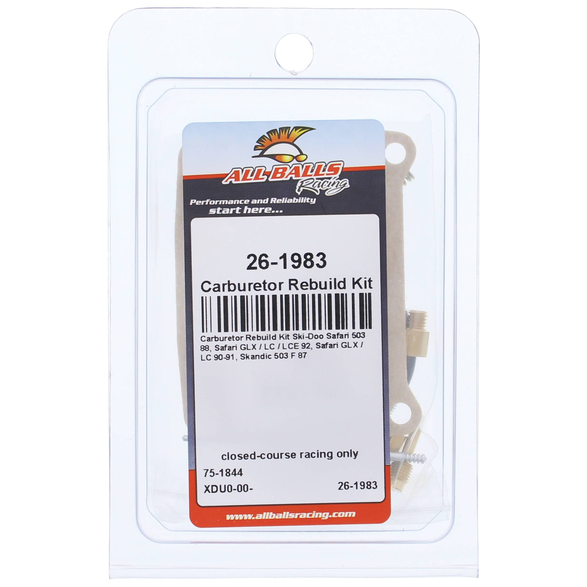 All Balls Carburetor Rebuild Kit for Ski-Doo Safari 503 88, Skandic 503 F 87