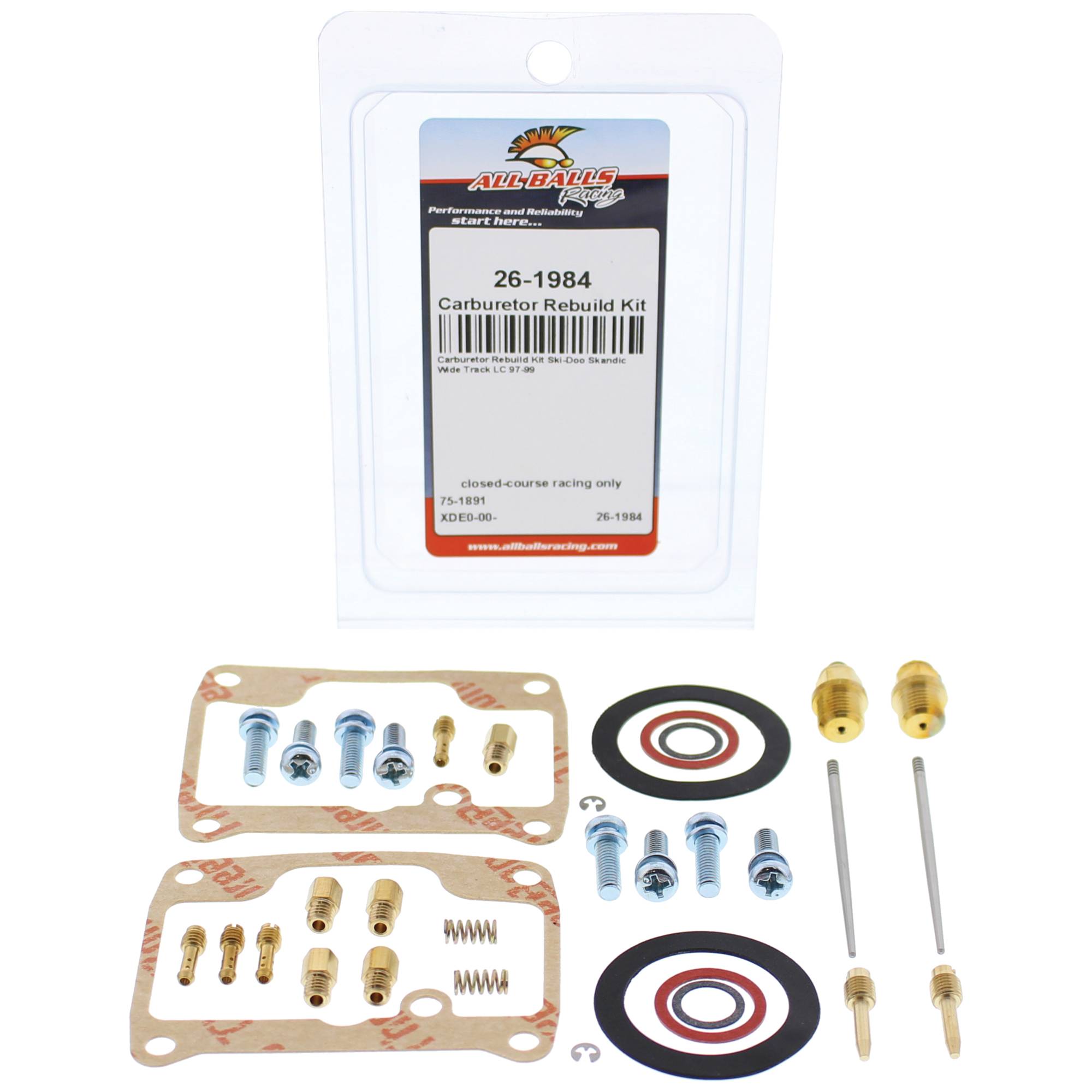 All Balls Carburetor Rebuild Kit 26-1984 for Ski-Doo Skandic Wide Track LC 97-99