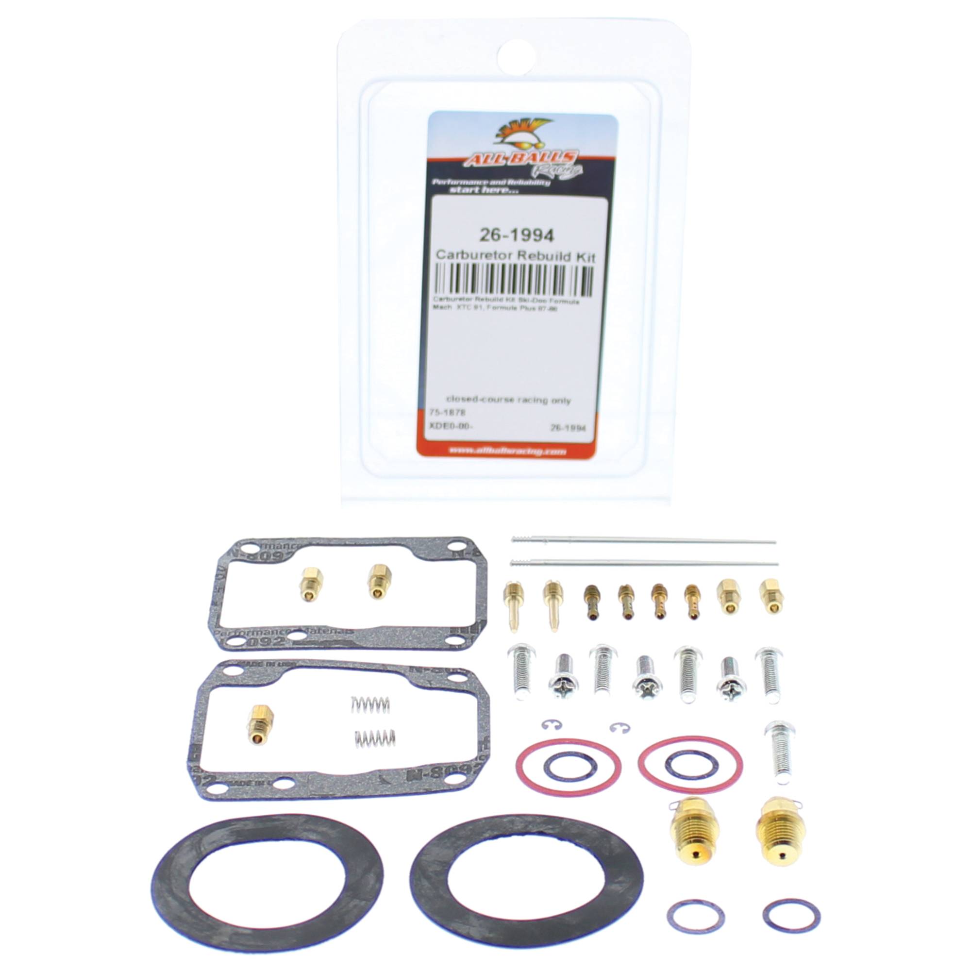 All Balls Carburetor Rebuild Kit 26-1994 for Ski-Doo formula Mach XTC 91