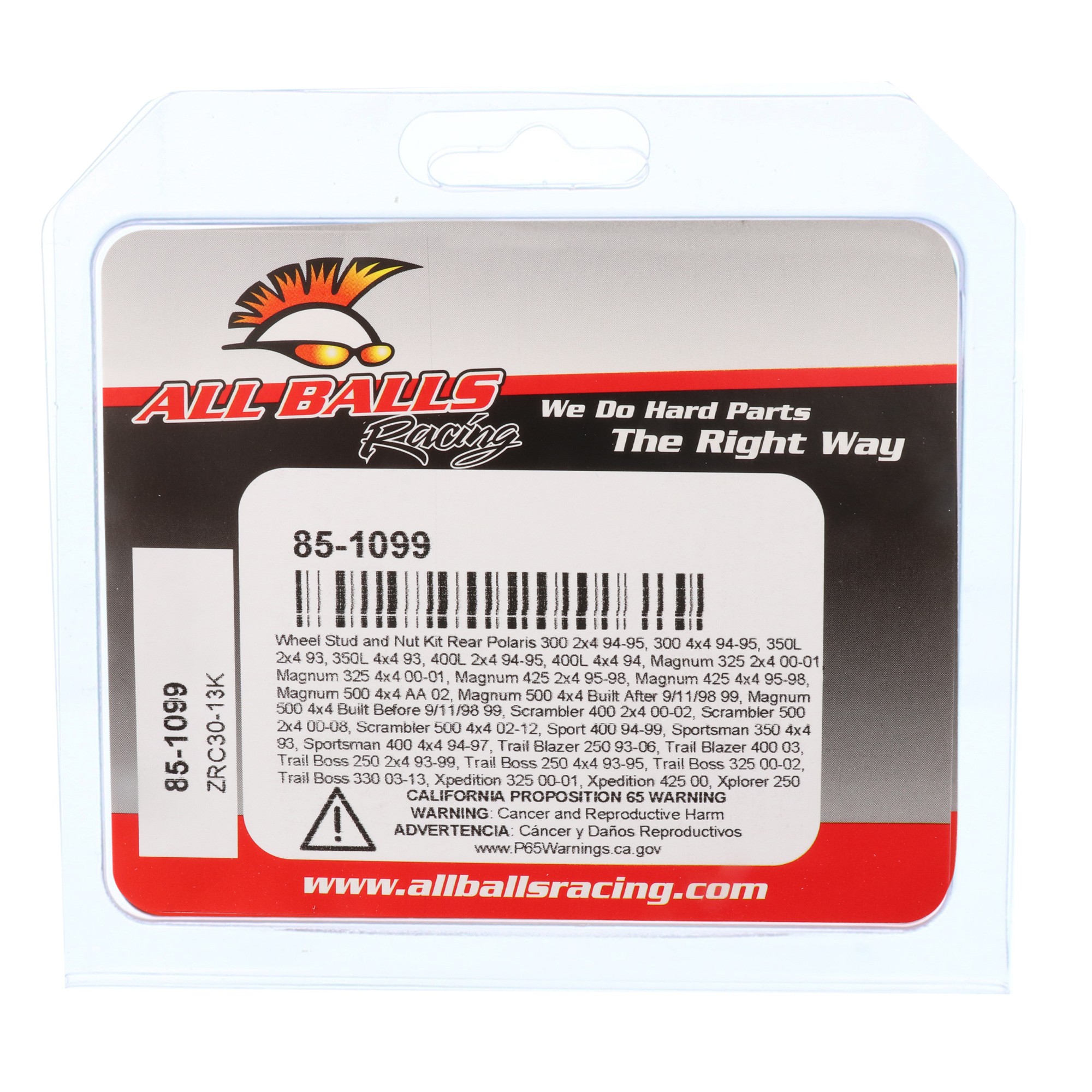 All Balls Wheel Stud and Nut Kit 85-1099 for Polaris Magnum 325 2x4 00 01