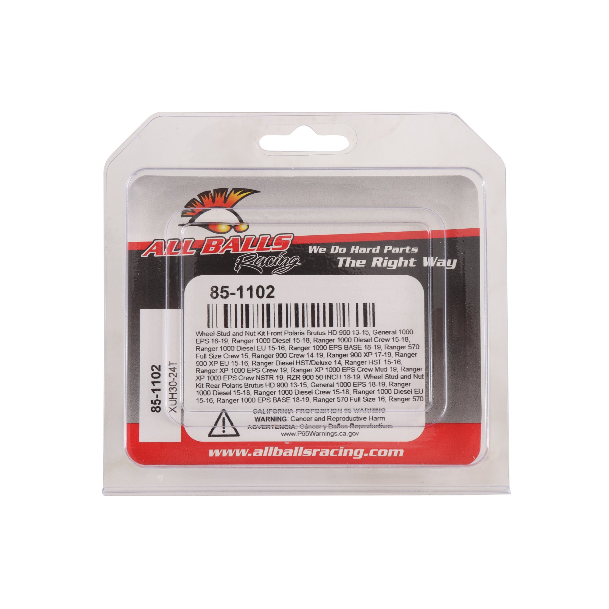 All Balls Wheel Stud and Nut Kit 85-1102 for Polaris Brutus 900 HD PTO 13-15