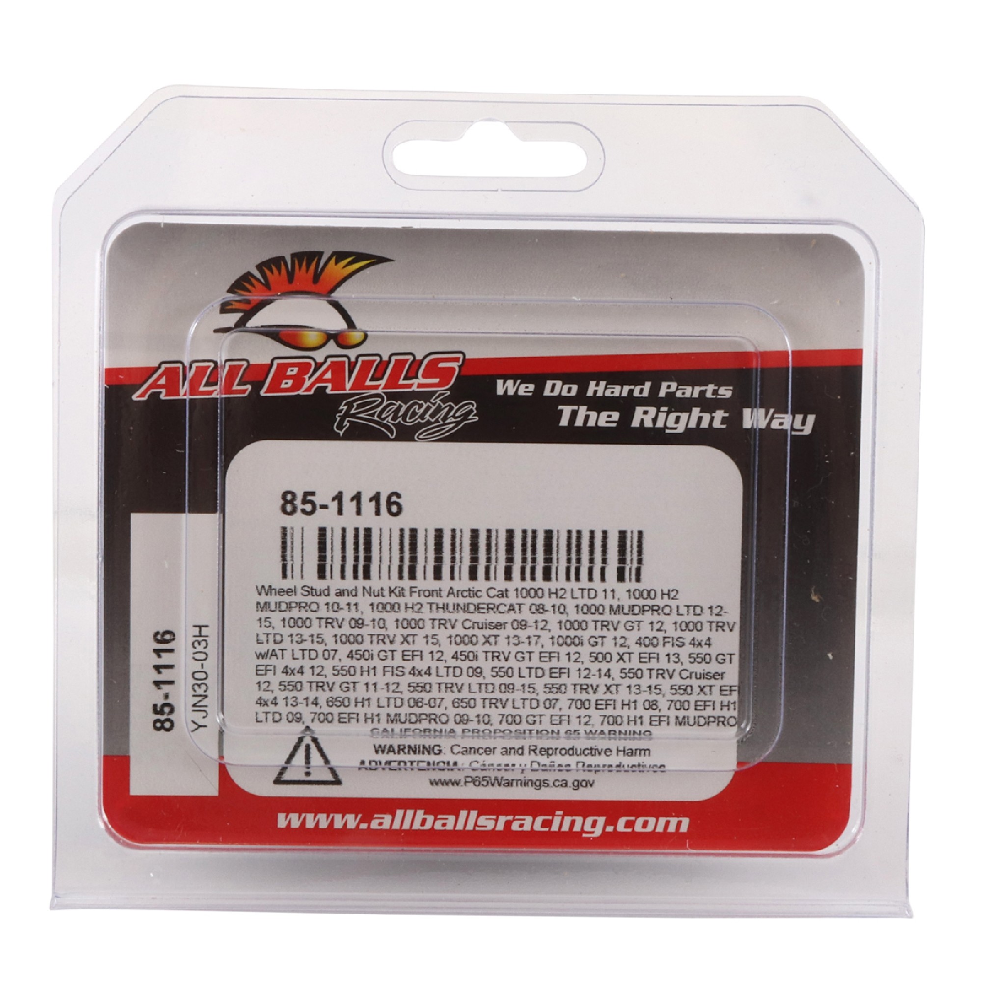 All Balls Wheel Stud and Nut Kit for Arctic Cat 1000 Prowler XT 15 17