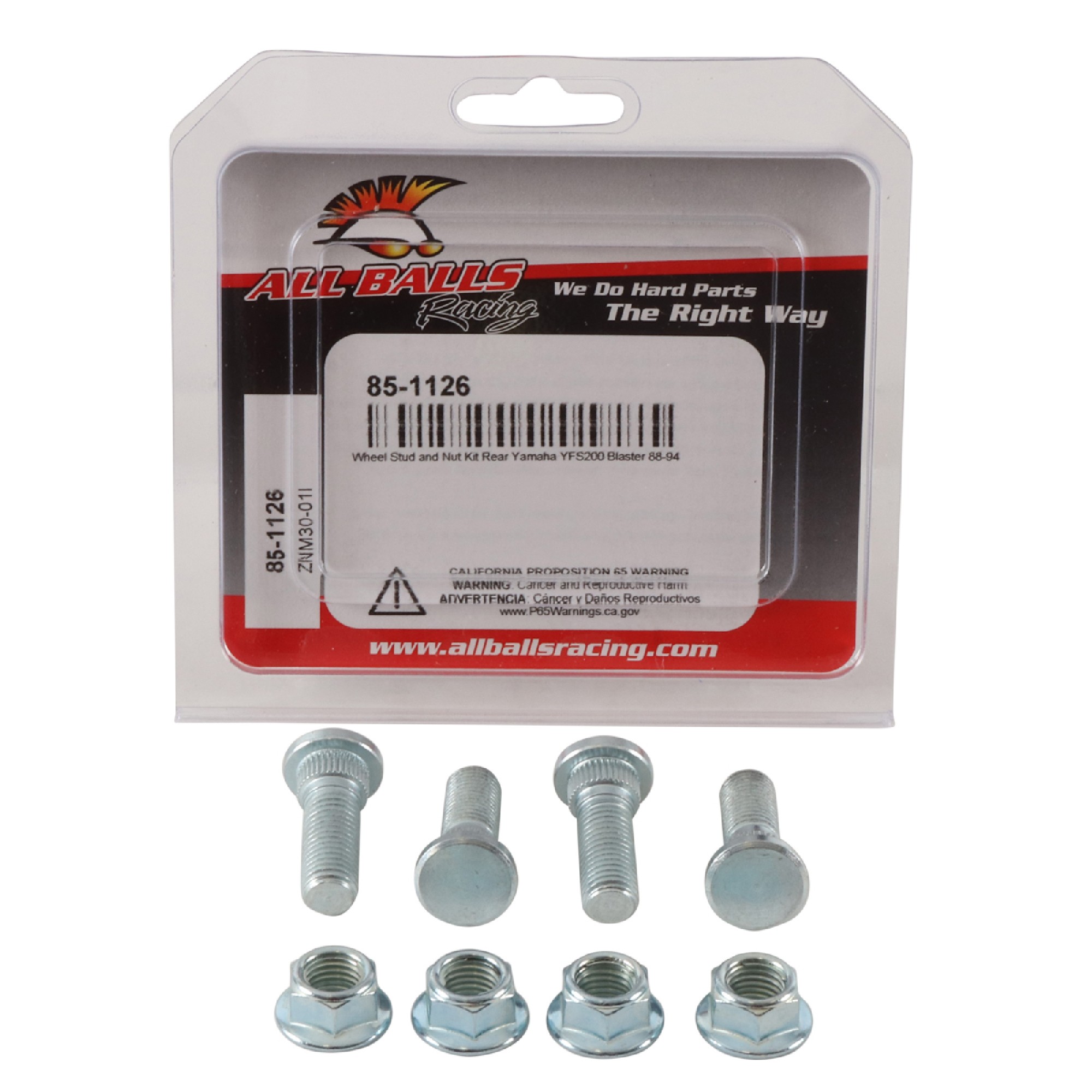 All Balls Wheel Stud and Nut Kit 85-1126 for Yamaha YFS200 Blaster 88-94