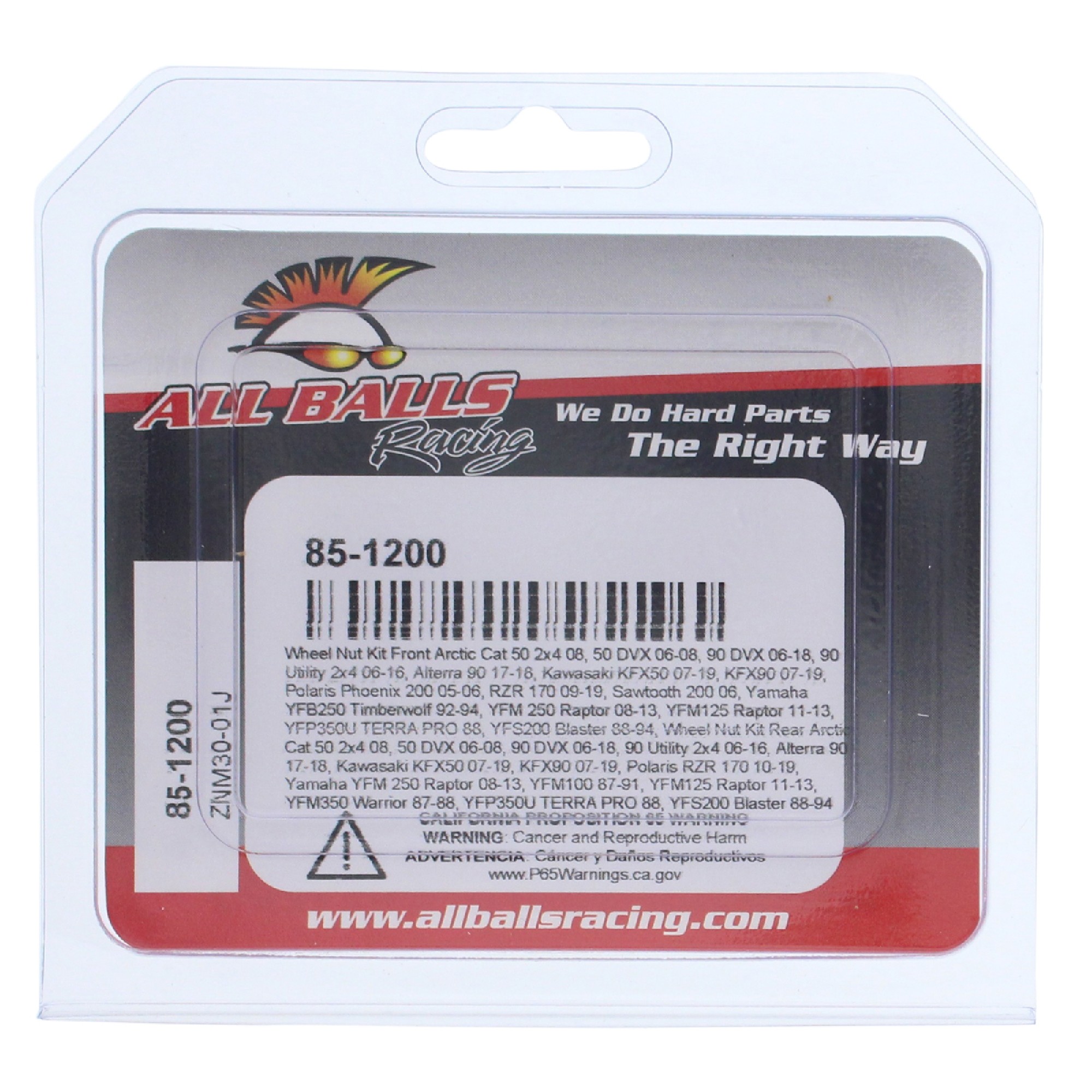 All Balls Wheel Nut Kit 85-1200 for Kawasaki KFX 50 07 08 09 13 14 15 16 17