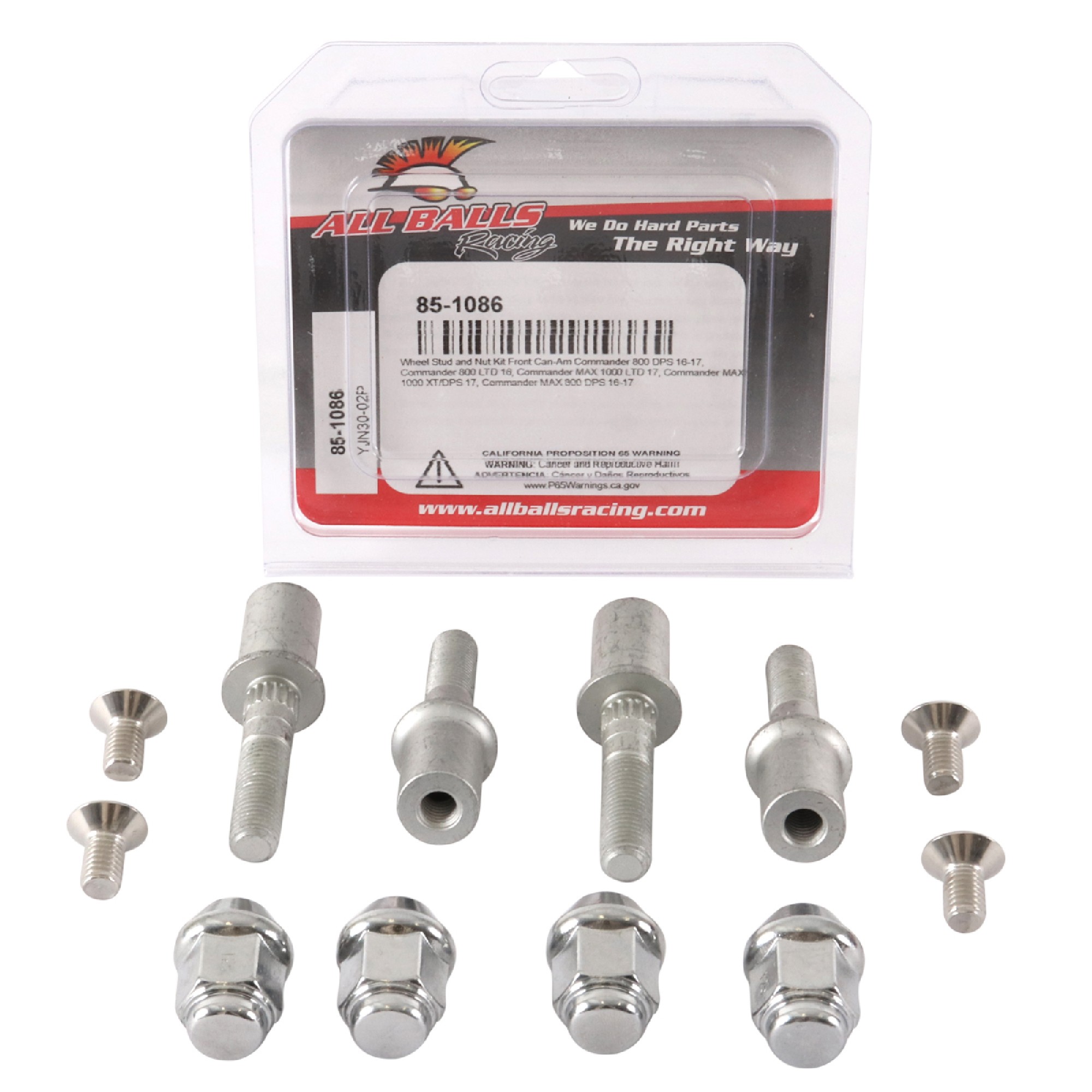 All Balls Wheel Stud and Nut Kit 85-1086 for Can-Am Commander 800 DPS 16