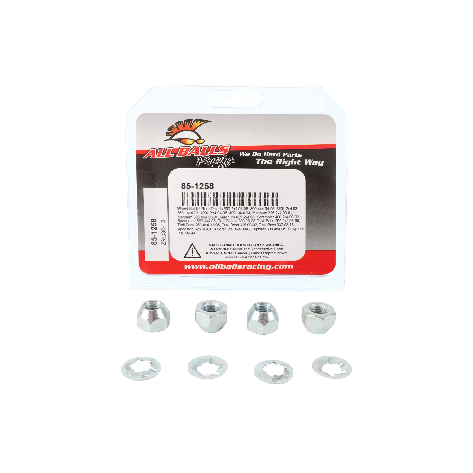 All Balls Wheel Nut Kit 85-1258 for Polaris Trail Boss 250 4x4 1993 1995