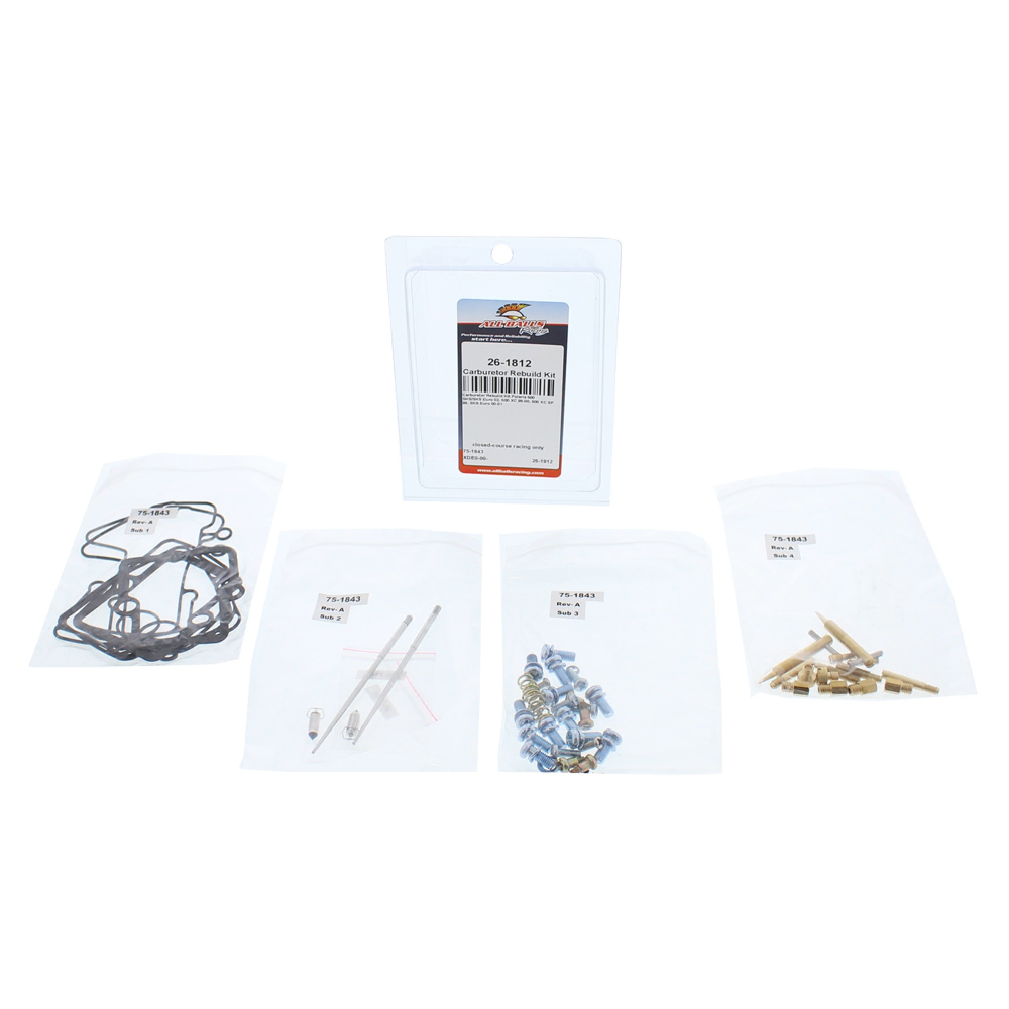 All Balls Carburetor Rebuild Kit 26-1812 for Polaris 500 SKS/SKS Euro 02