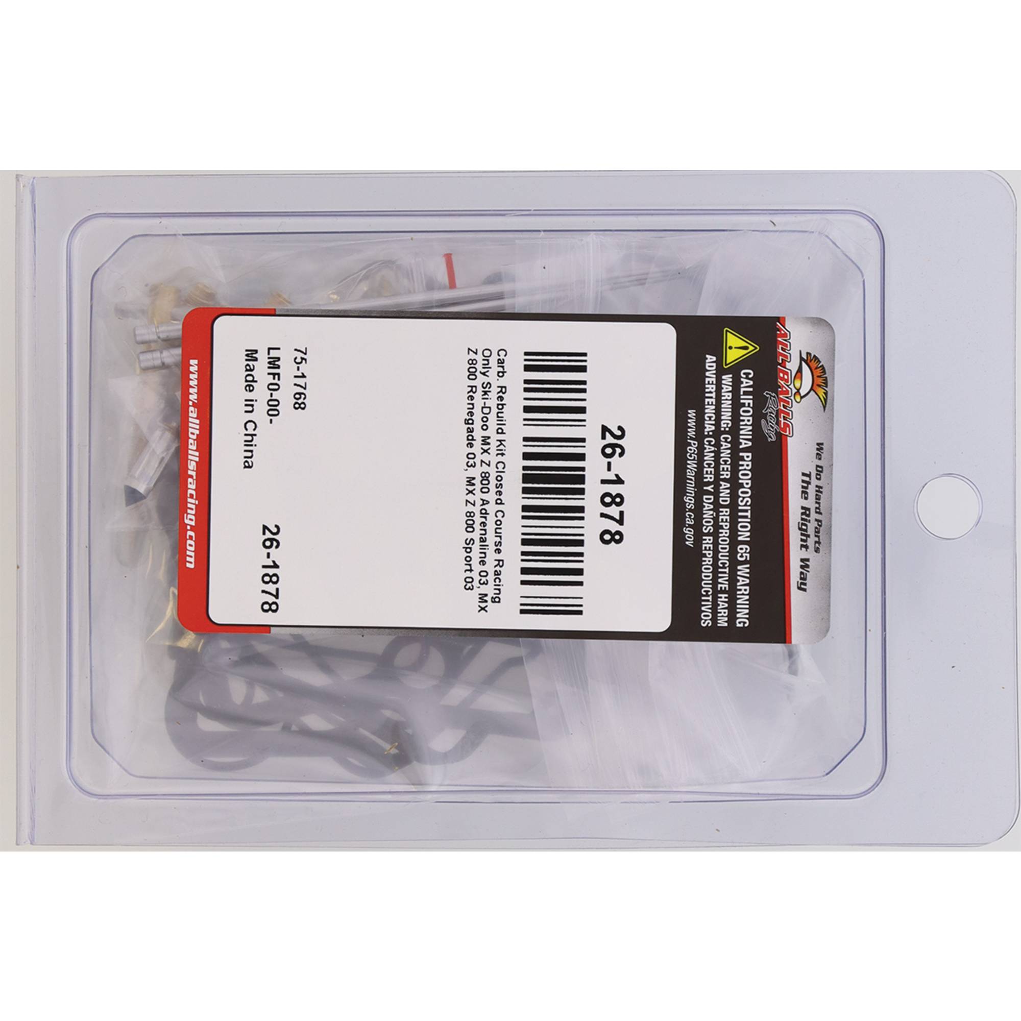 All Balls Carburetor Rebuild Kit 26-1878 for Ski-Doo MX Z 800 03