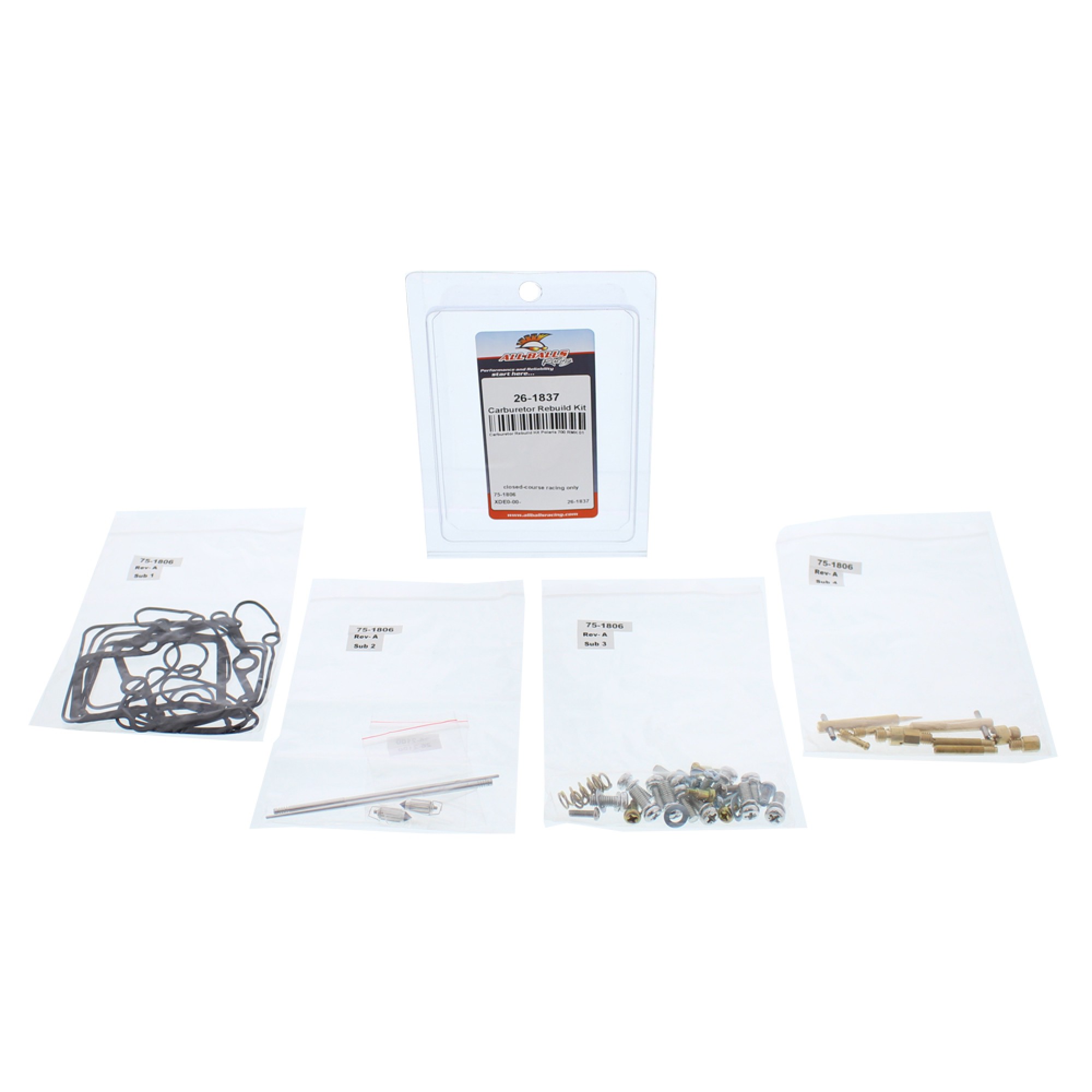 All Balls Carburetor Rebuild Kit 26-1837 for Polaris 700 RMK 01