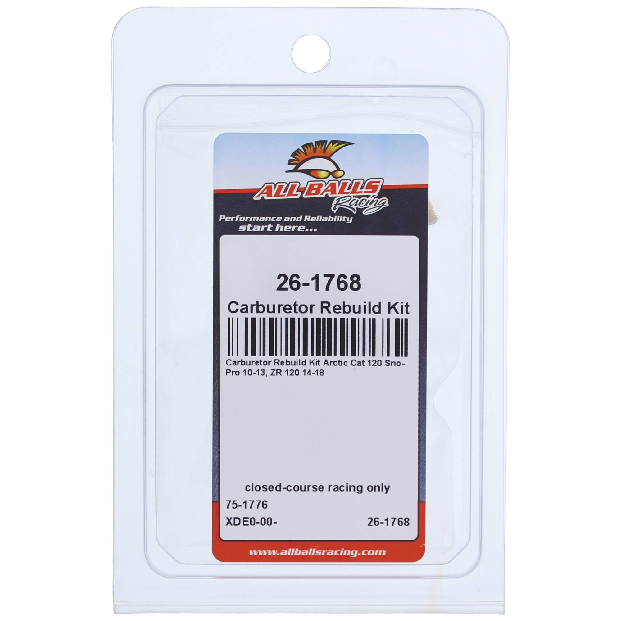 All Balls Carburetor Rebuild Kit 26-1768 for Arctic Cat 120 Sno Pro 10-13