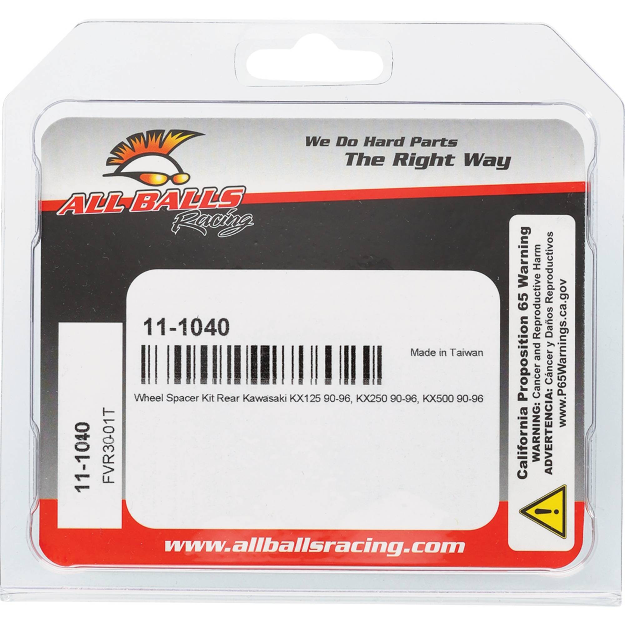 All Balls Racing Wheel Spacer Kit 11-1040 for Kawasaki KX 125 90-96