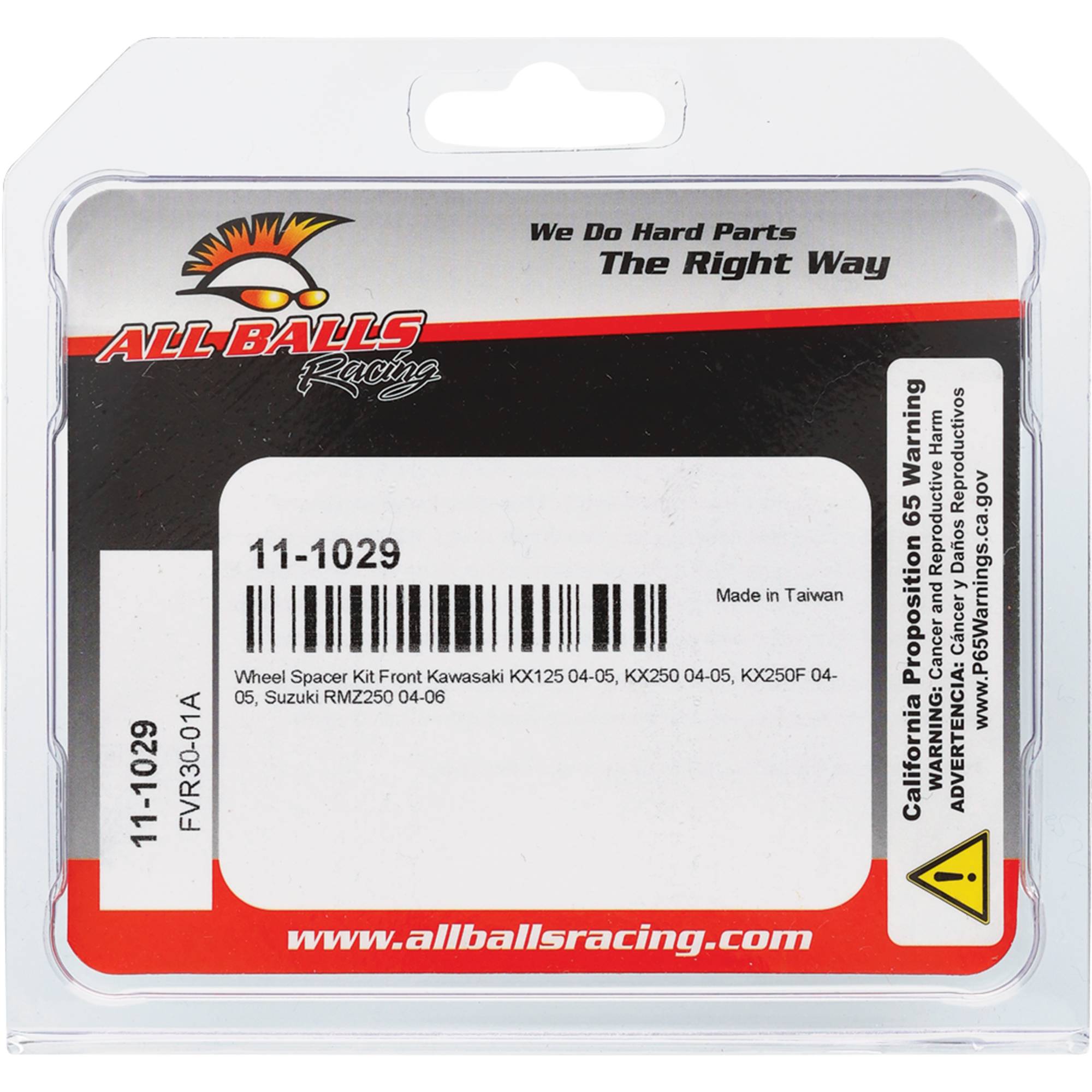 All Balls Racing Wheel Spacer Kit 11-1029 for Kawasaki KX 125 04 05