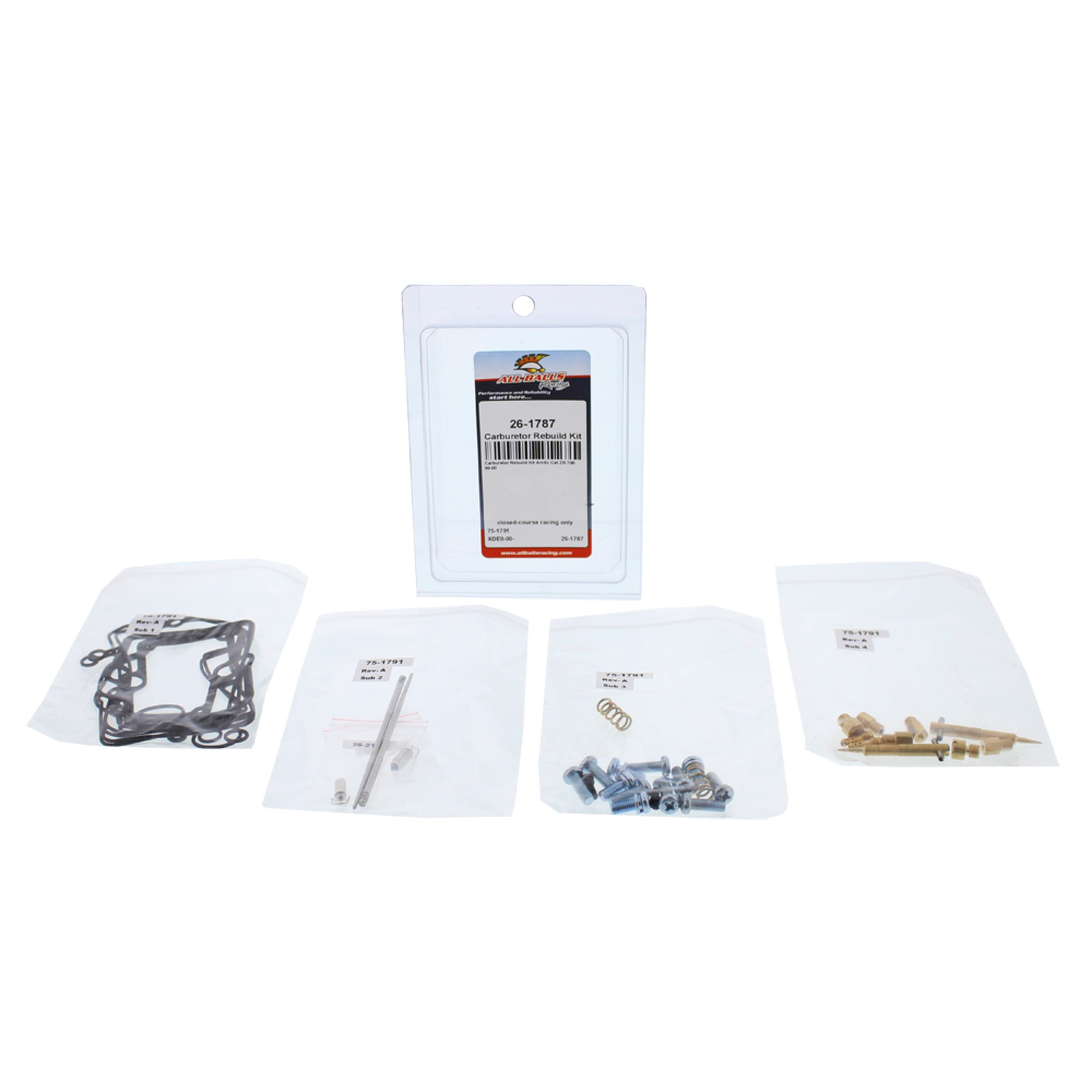 All Balls Carburetor Rebuild Kit 26-1787 for Arctic Cat ZR 700 99 00
