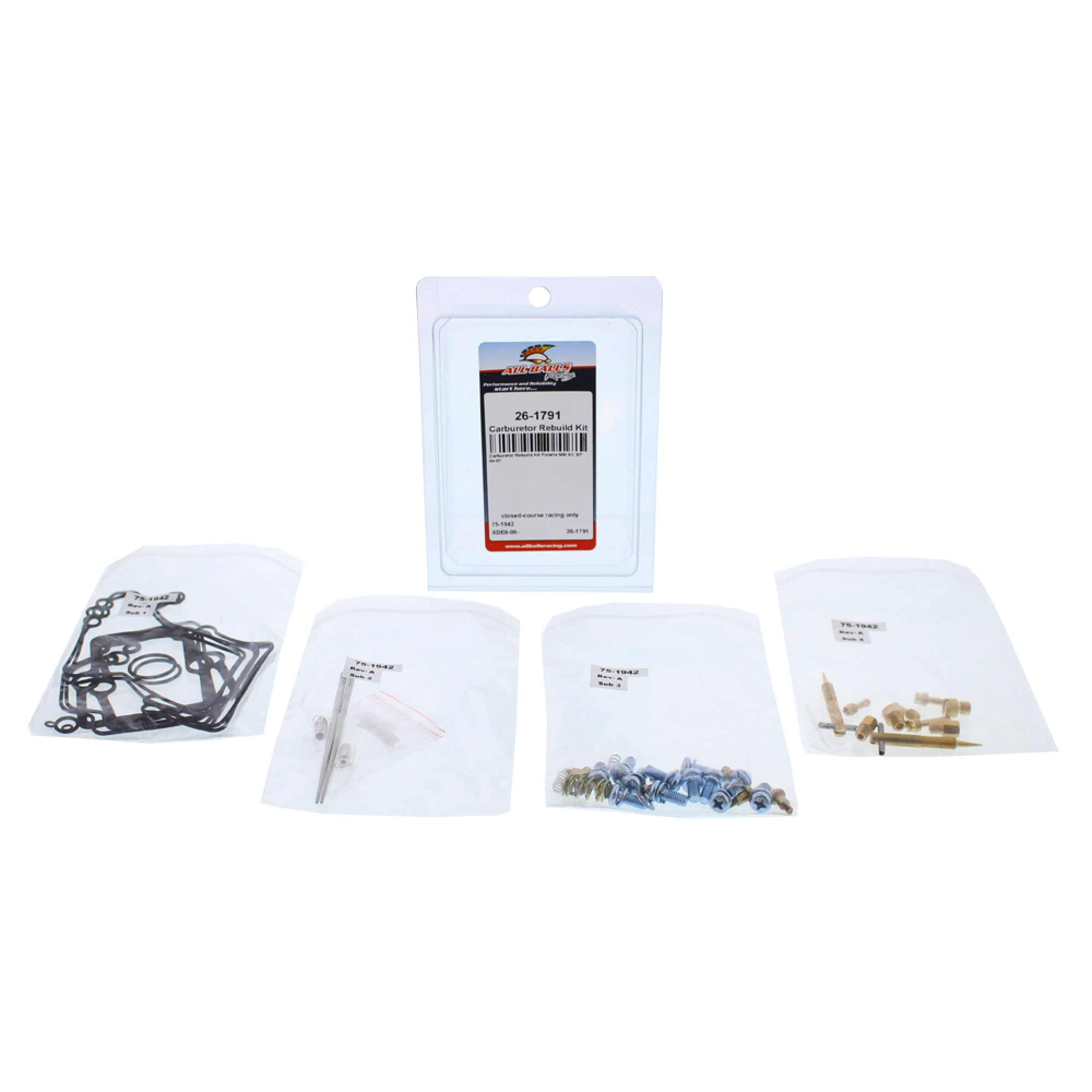 All Balls Carburetor Rebuild Kit 26-1791 for Polaris 500 XC SP 04 05 06 07