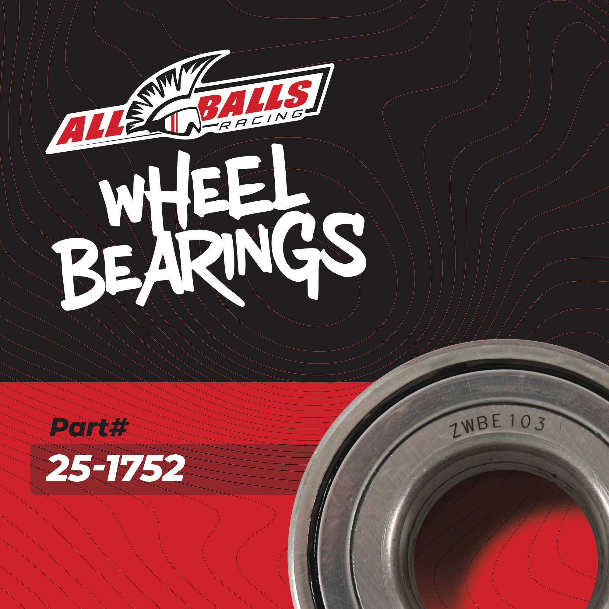All Balls Rear Wheel Bearing Kit 25-1752 for Can-Am Outlander 330 4x4 04-05