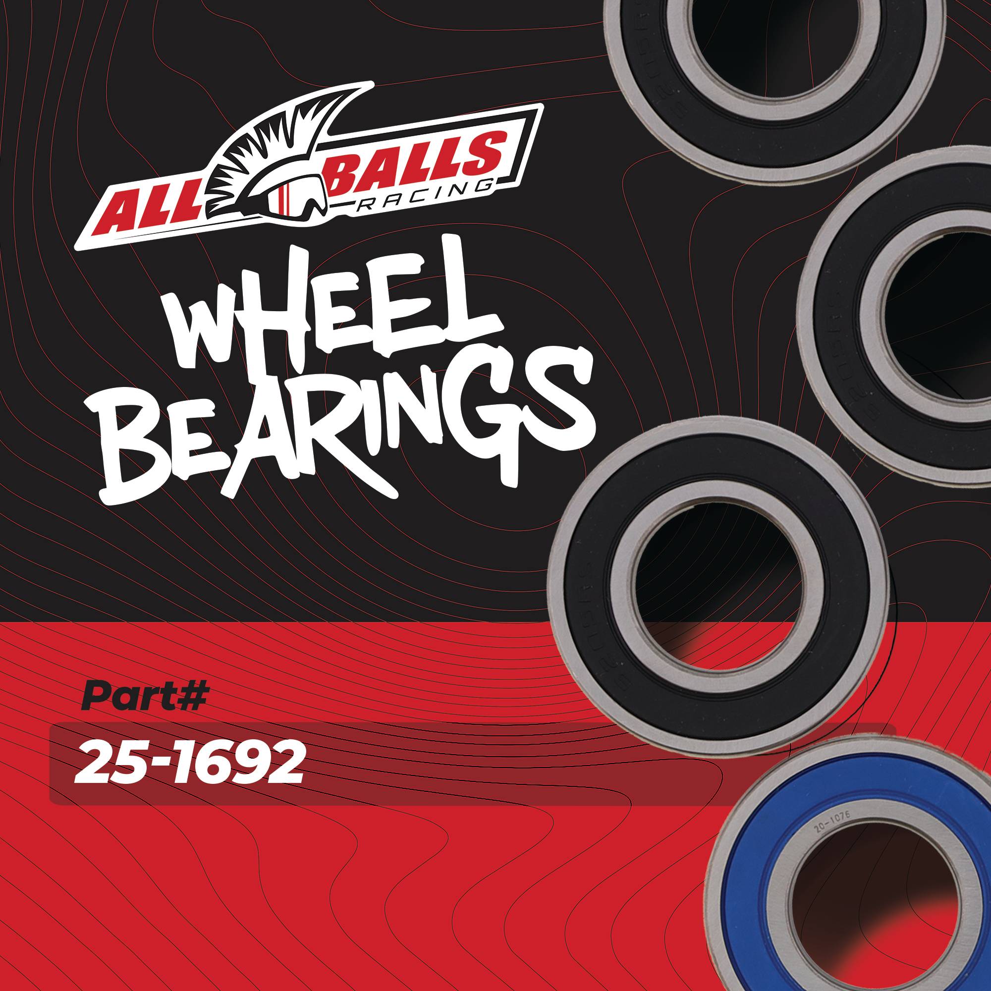 All Balls Wheel Bearing Kit Rear Abs Harley CVO Road Glide Ultra 15-16, 25-1692