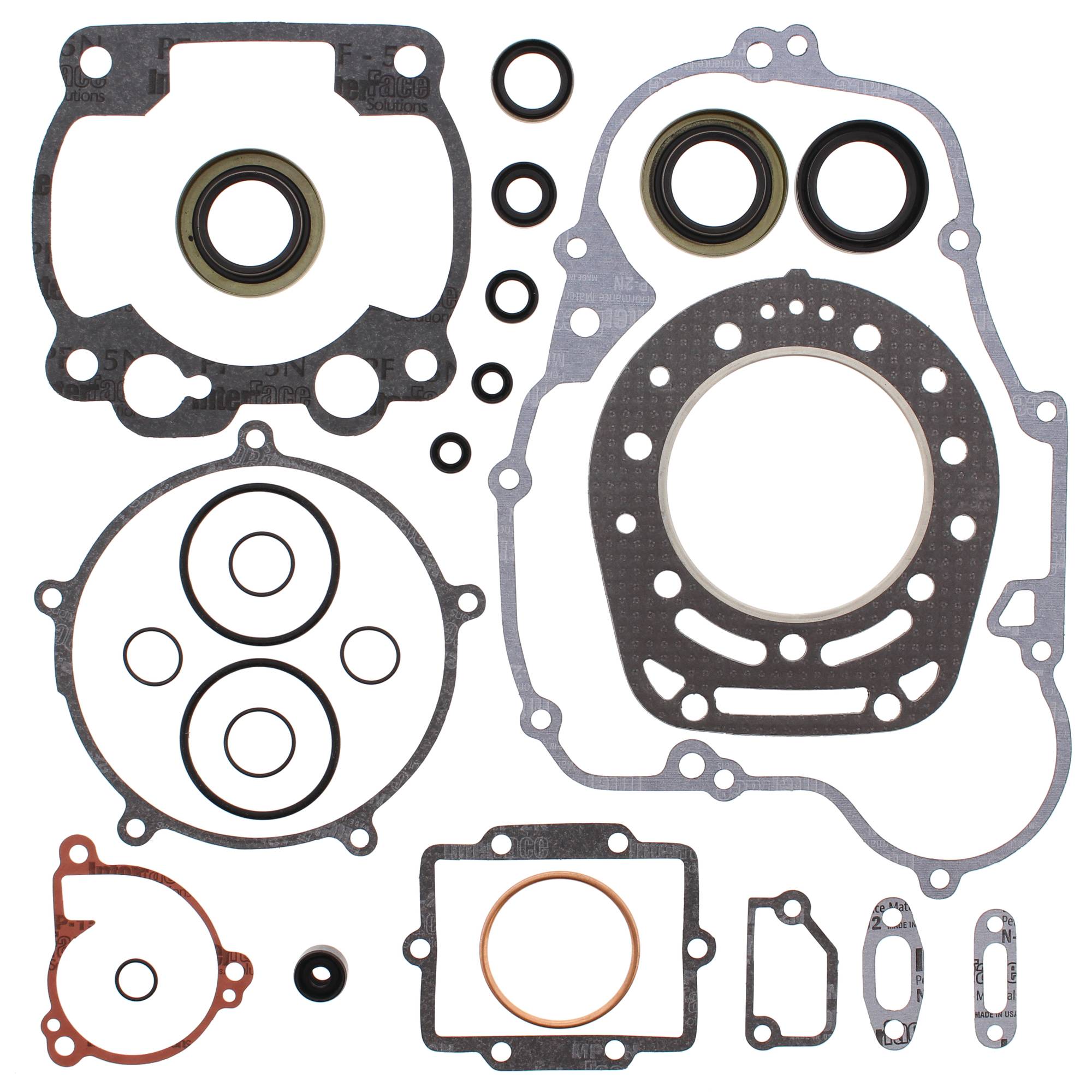 Winderosa Gasket Kit With Oil Seals for Kawasaki KX 500 89-04