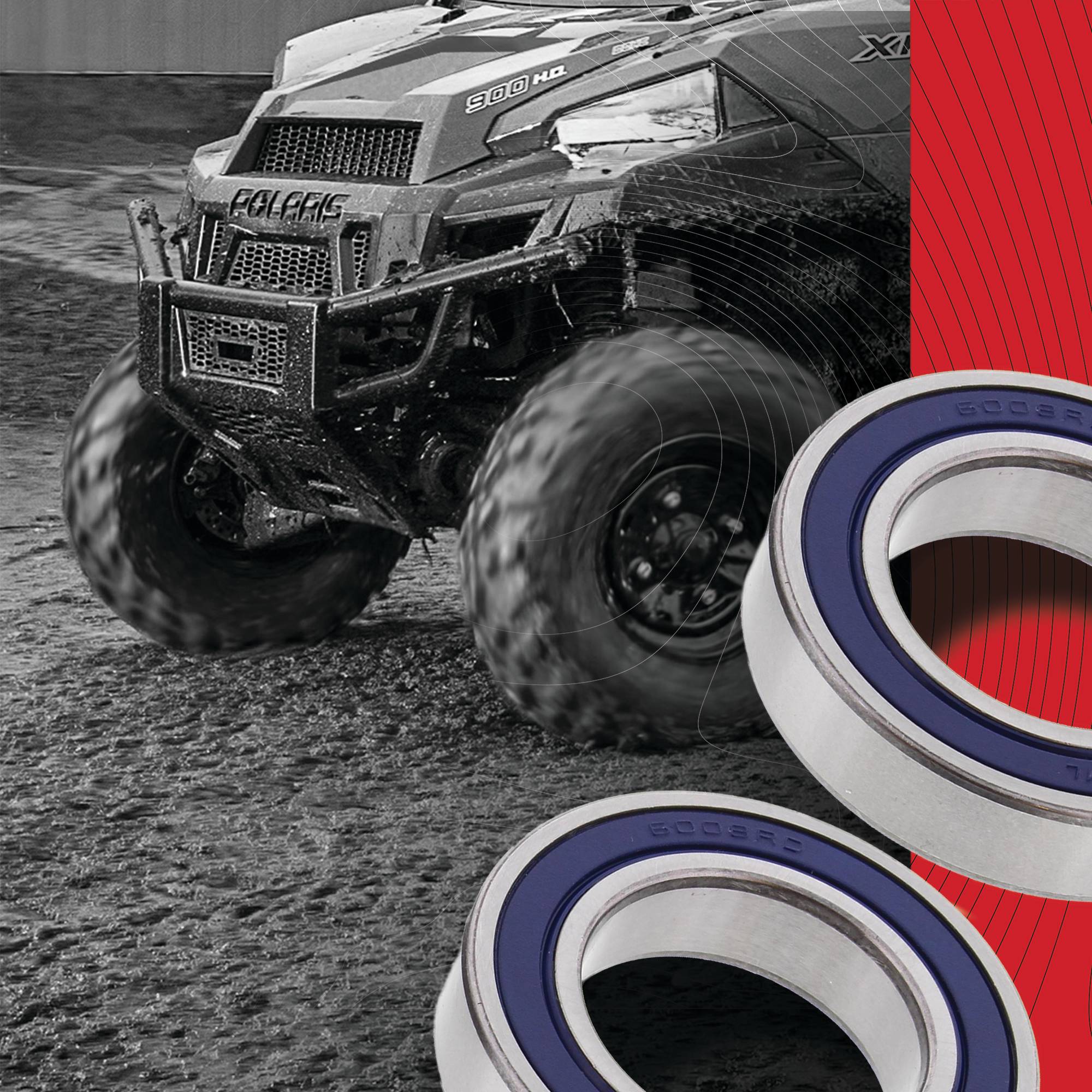 All Balls Wheel Bearing Kit Rear Arctic Cat 250 DVX 06-08, 300 DVX 09-15 25-1527