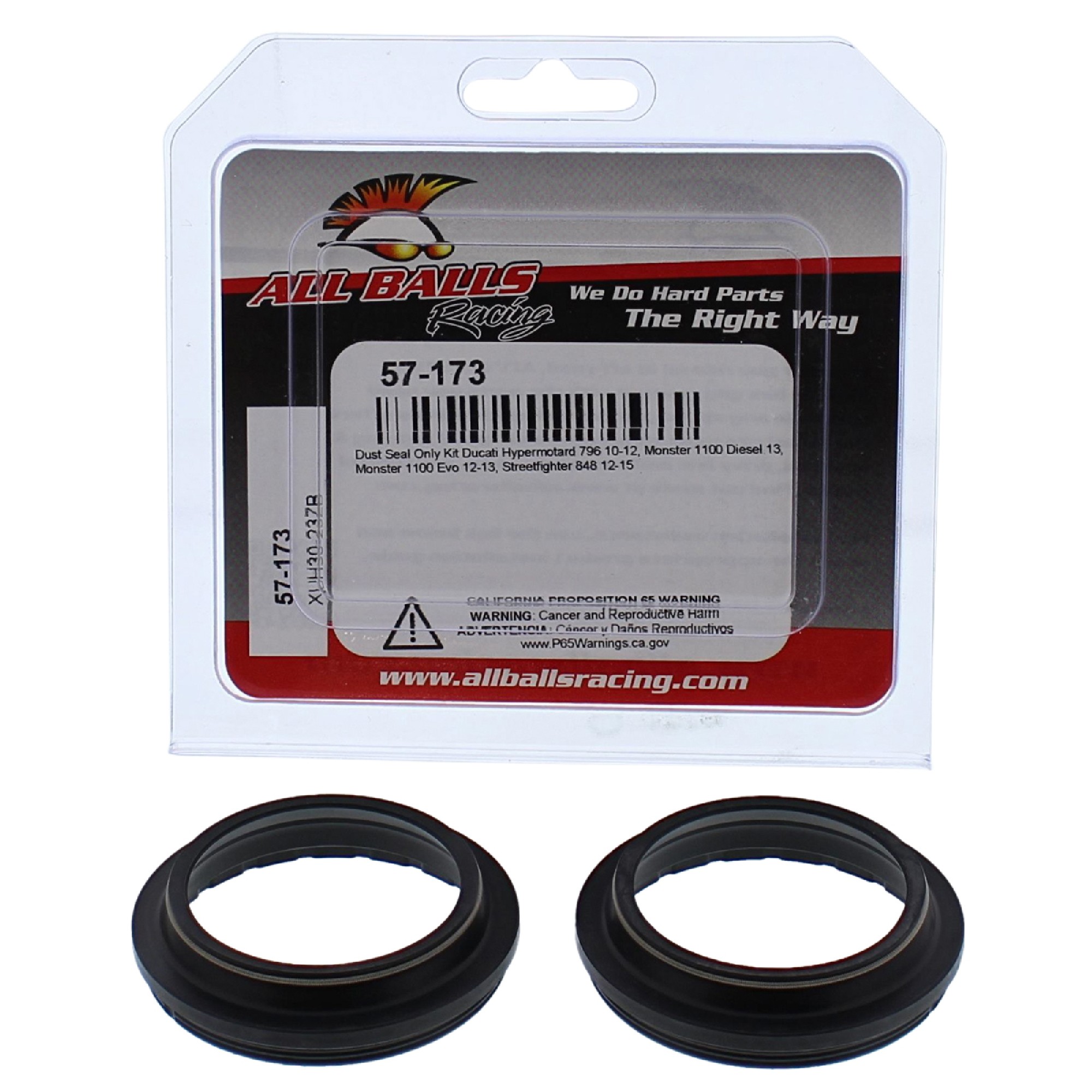 All Balls for k Dust Seal Kit 57-173 for Ducati Hypermotard 796 10 11 12