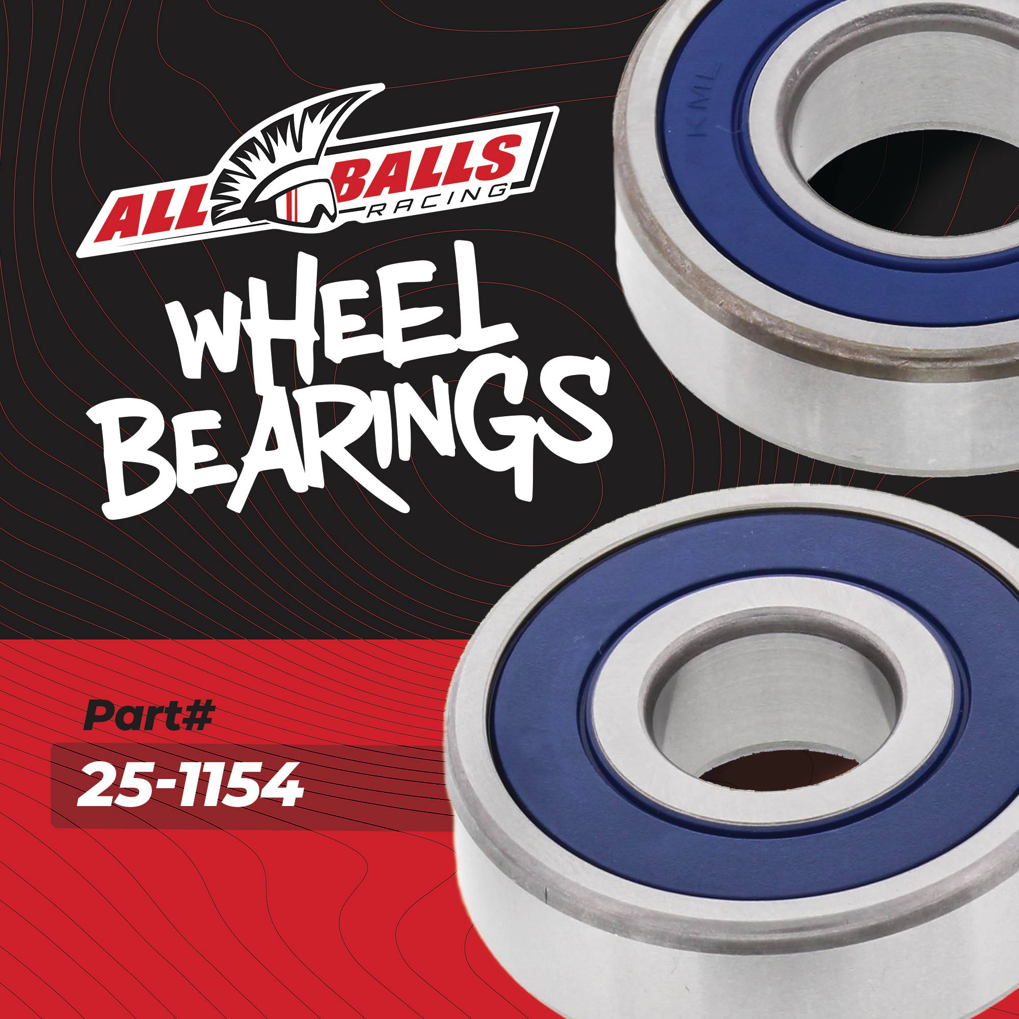 All Balls Wheel Bearing Kit Rear for Honda CBR600F3 95-96, CBR900RR 93-95