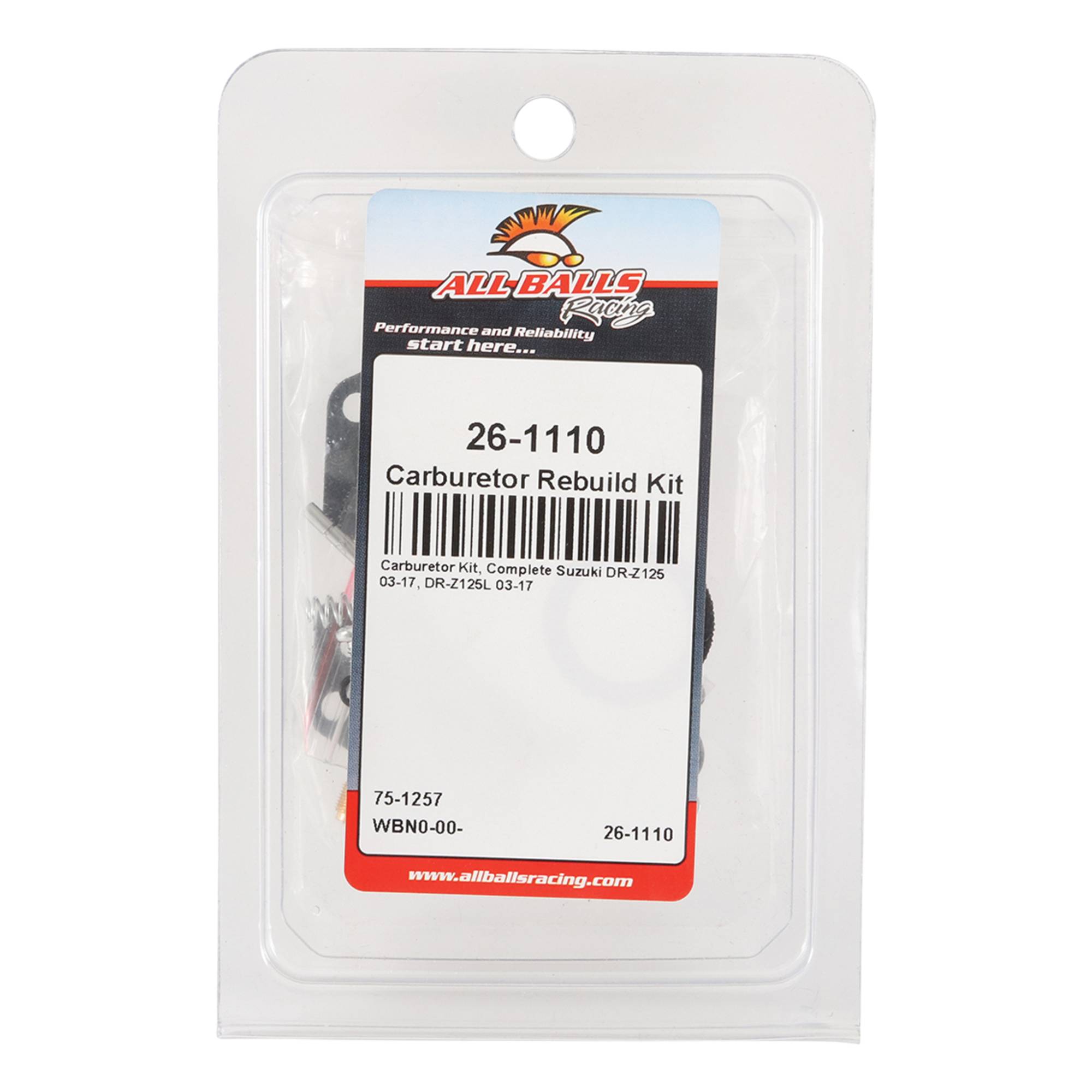 All Balls Carburetor Rebuild Kit 26-1110 for Suzuki DR-Z 125 03-17