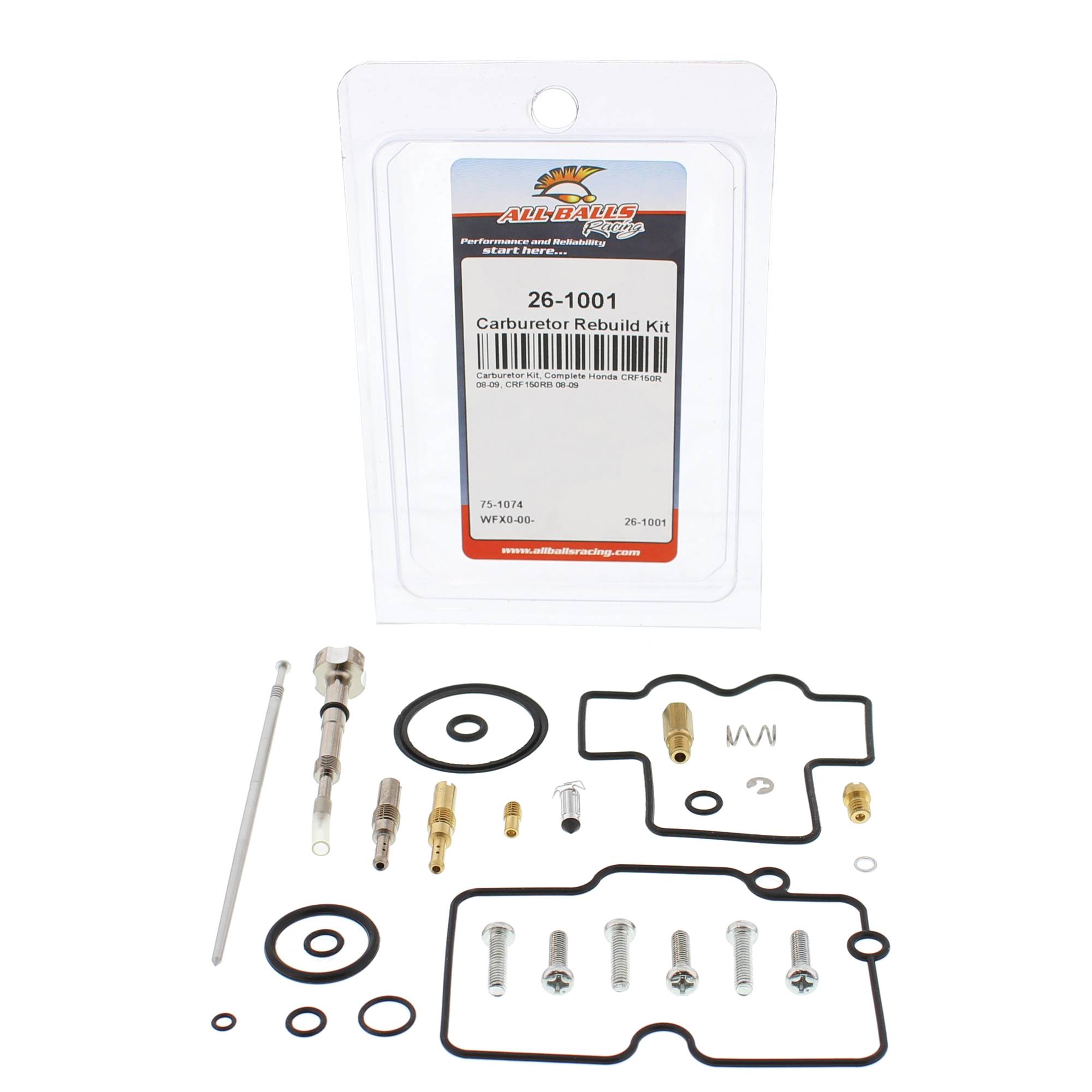 All Balls Carburetor Rebuild Kit 26-1001 for Honda CRF 150 R 08 09