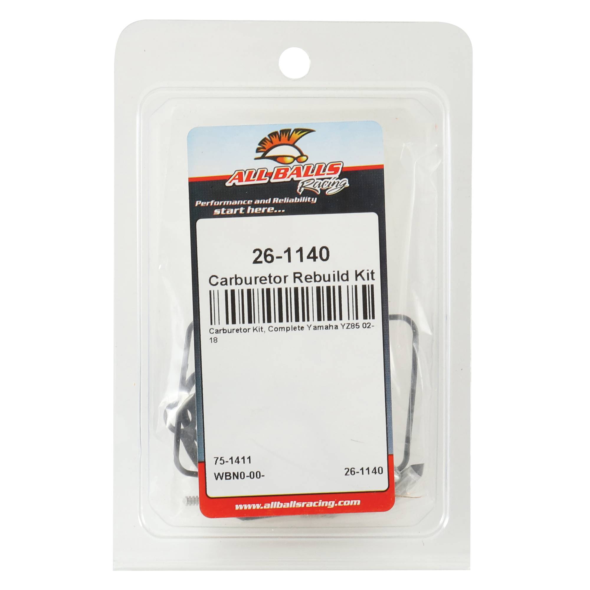 All Balls Carburetor Rebuild Kit 26-1140 for Yamaha YZ85 02-18