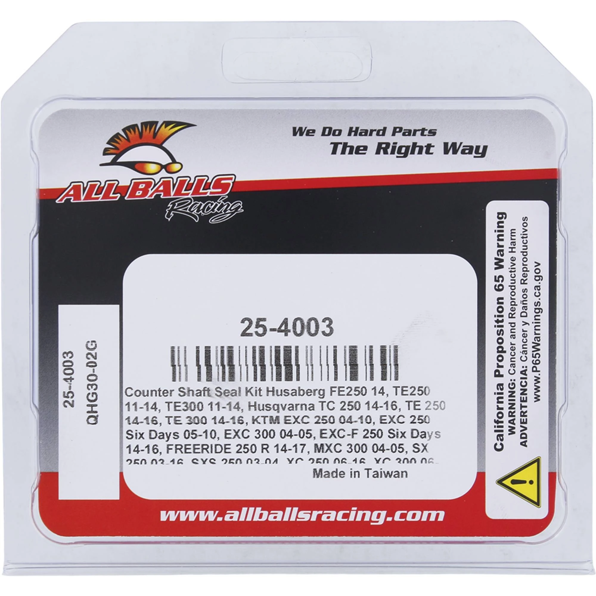 All Balls Counter Shaft Seal Kit Husaberg FE250 14, TE250 11-14, 25-4003