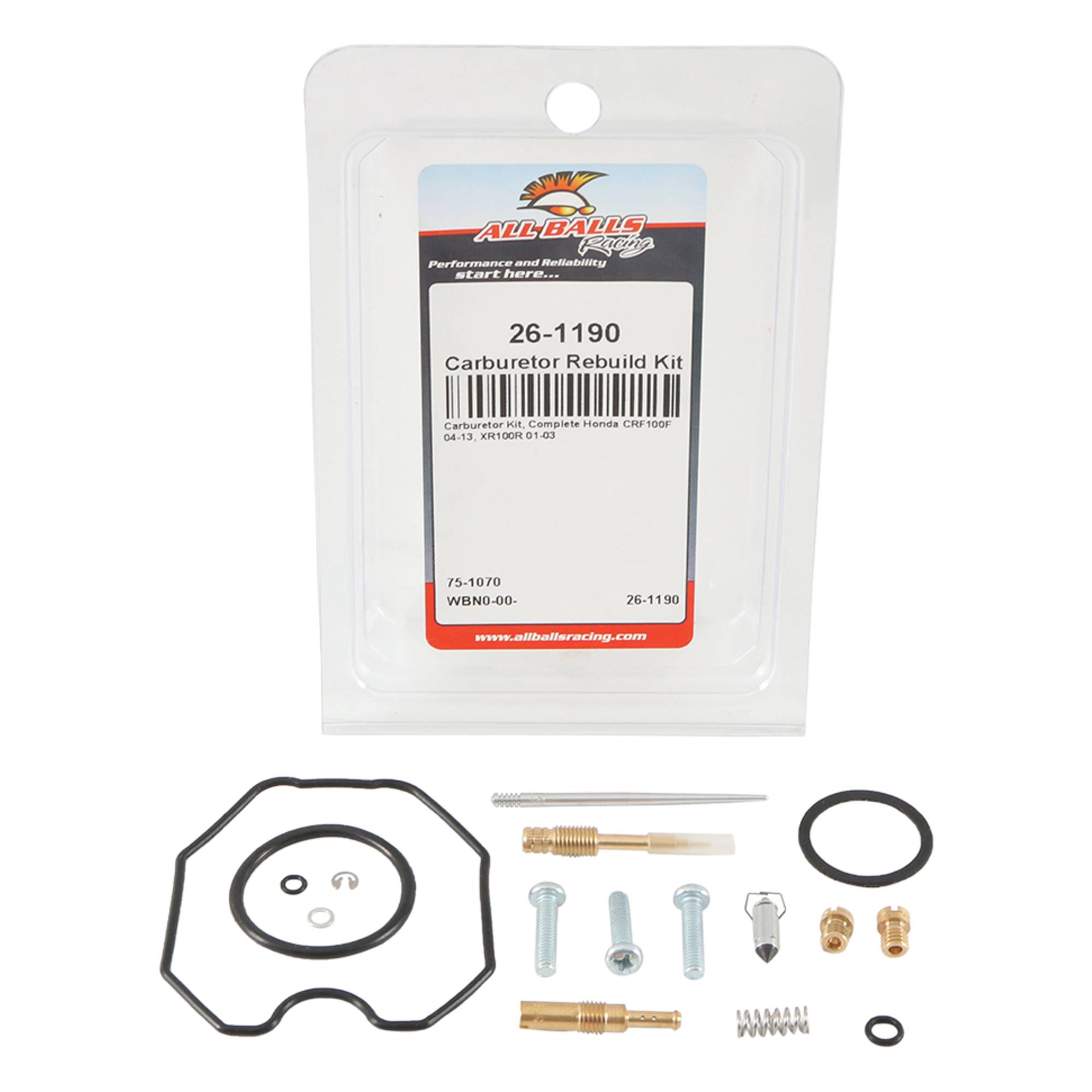 All Balls Carburetor Rebuild Kit 26-1190 for Honda CRF 100 F 04-13