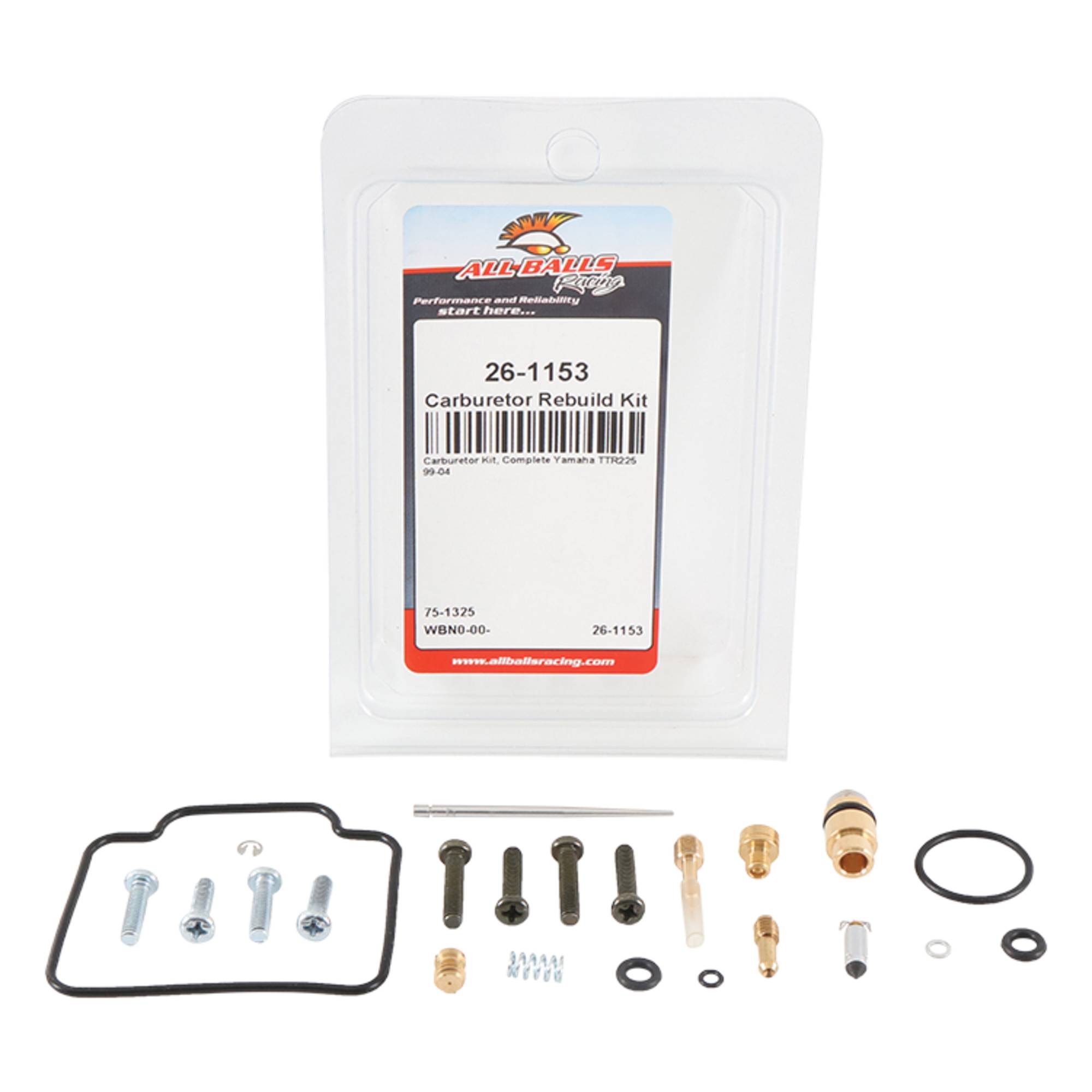 All Balls Carburetor Rebuild Kit 26-1153 for Yamaha TTR225 99 00 03 04