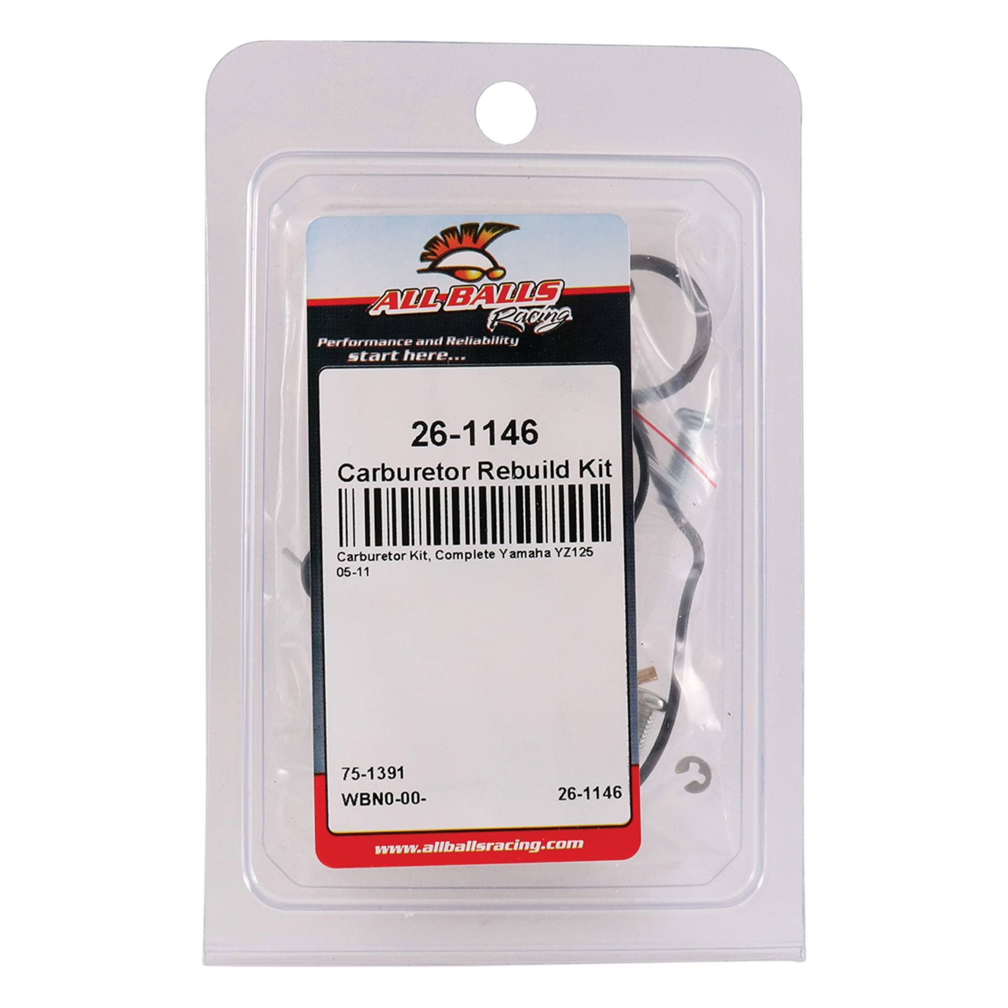 All Balls Carburetor Rebuild Kit 26-1146 for Yamaha YZ125 05-11