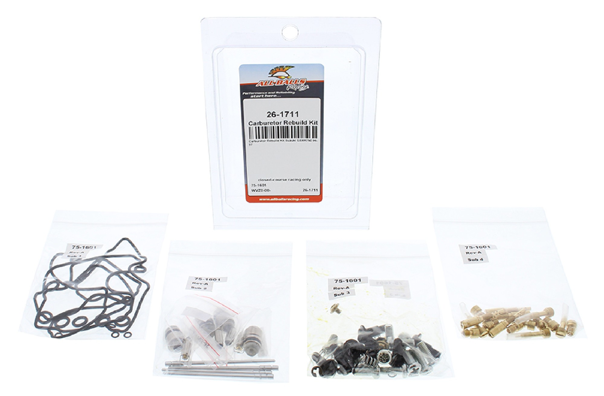 All Balls Carburetor Rebuild Kit 26-1711 for Suzuki GSX-R 750 96 97