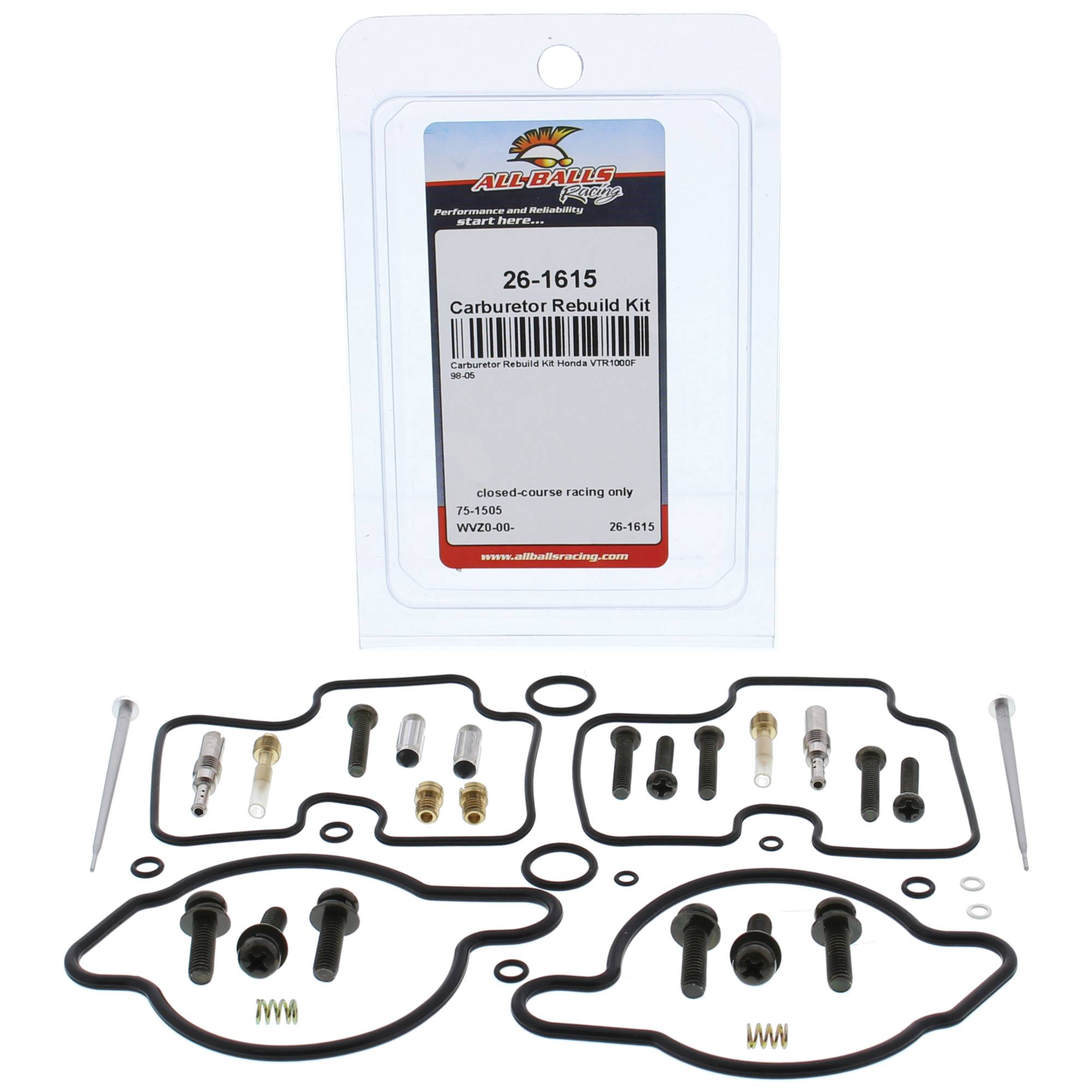 All Balls Carburetor Rebuild Kit 26-1615 for Honda VTR 1000 F 98-05