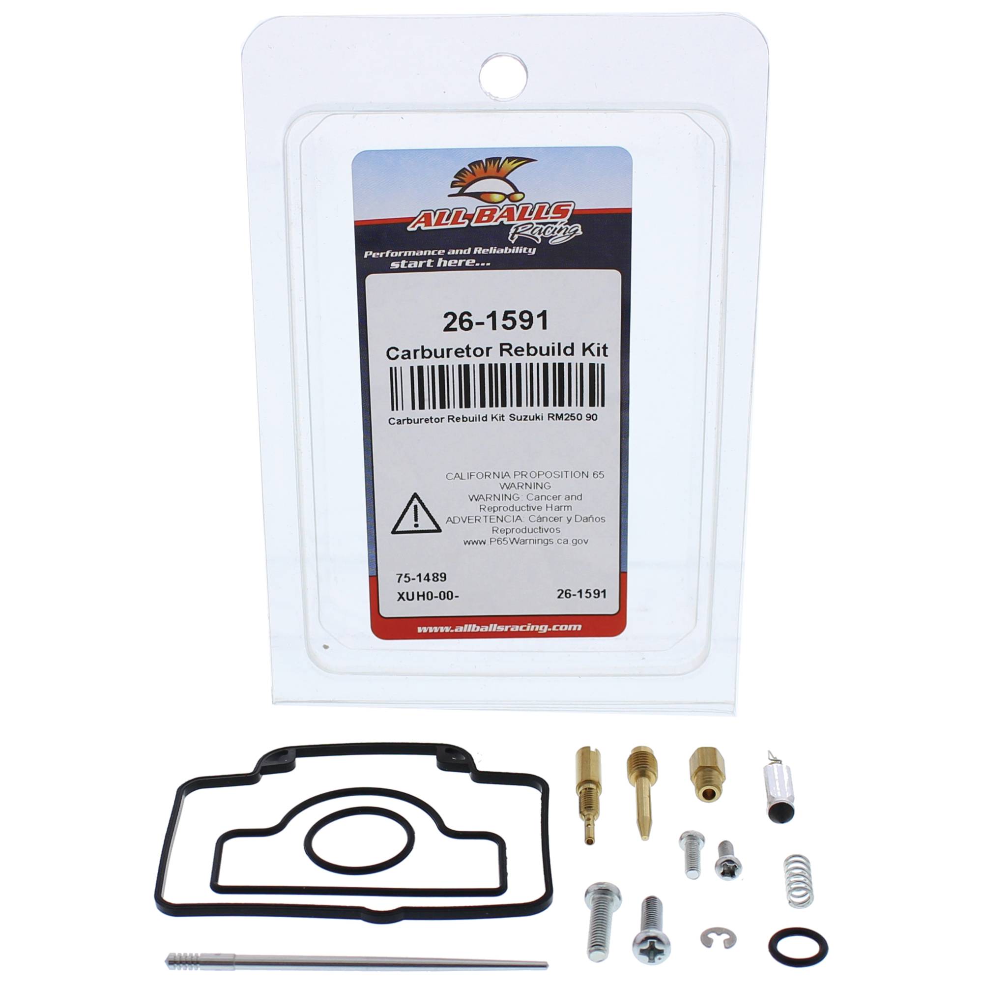All Balls Carburetor Kit, Complete 26-1591 for Suzuki RM 250 90