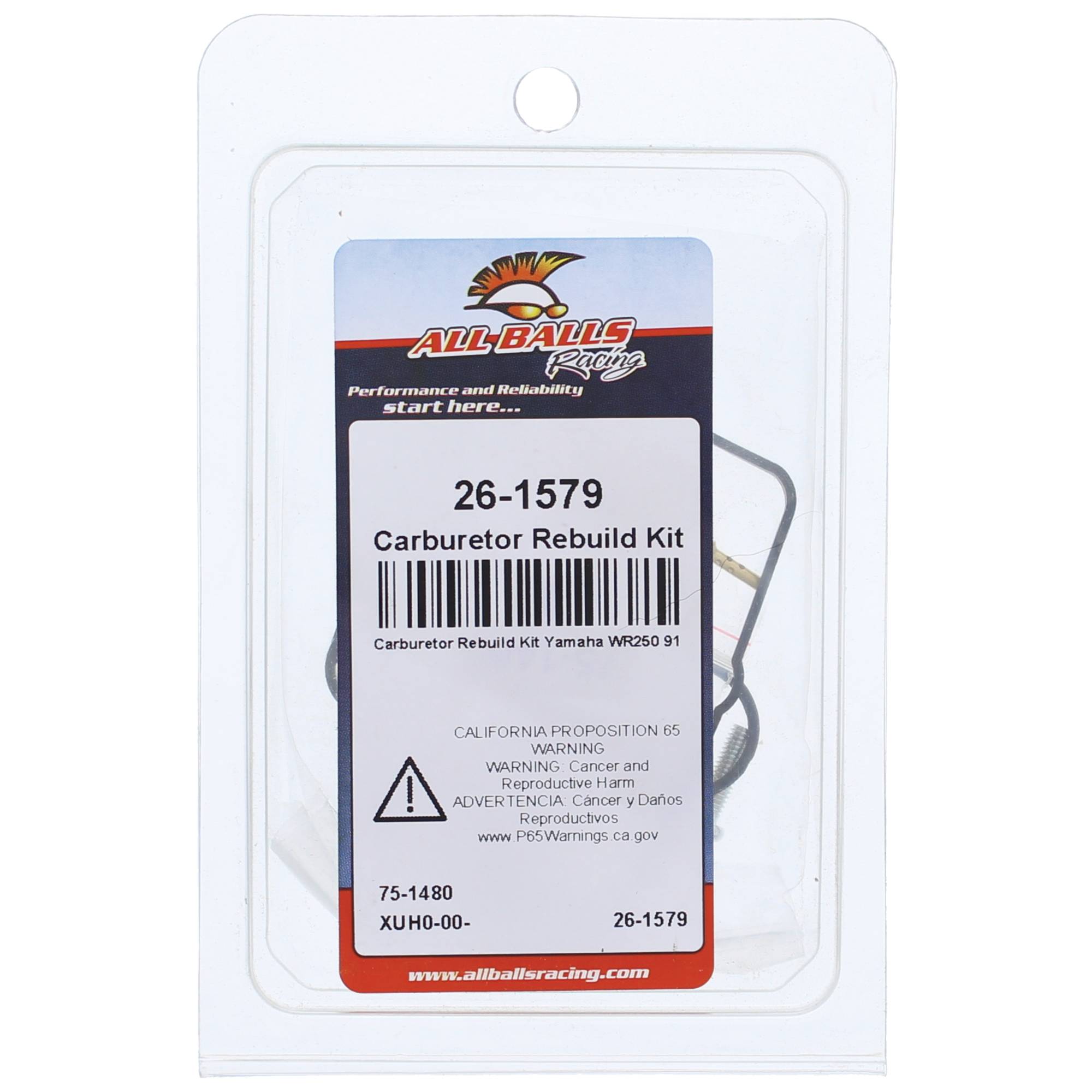 All Balls Carburetor Kit, Complete 26-1579 for Yamaha WR250 91