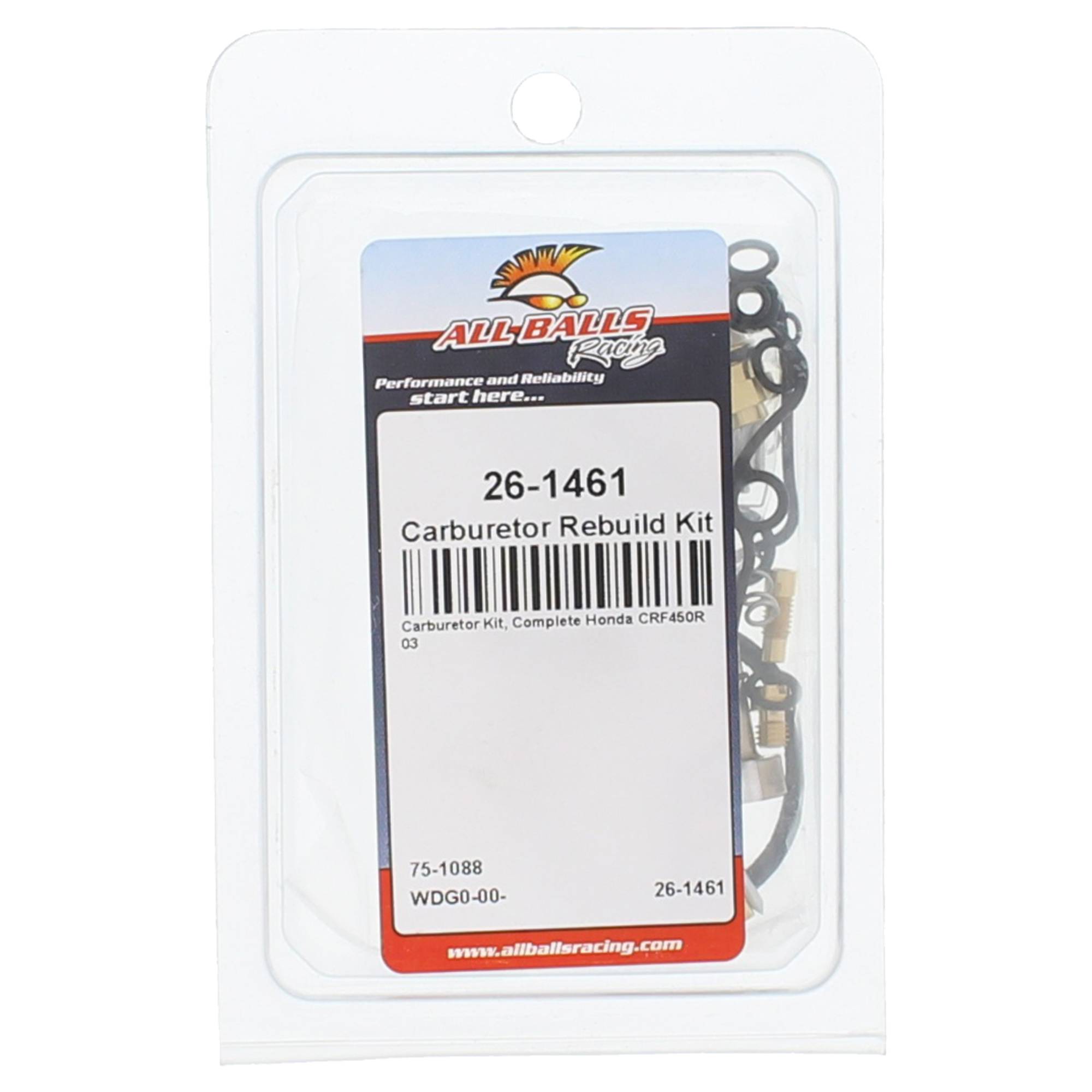All Balls Carburetor Rebuild Kit 26-1461 for Honda CRF 450 R 2003