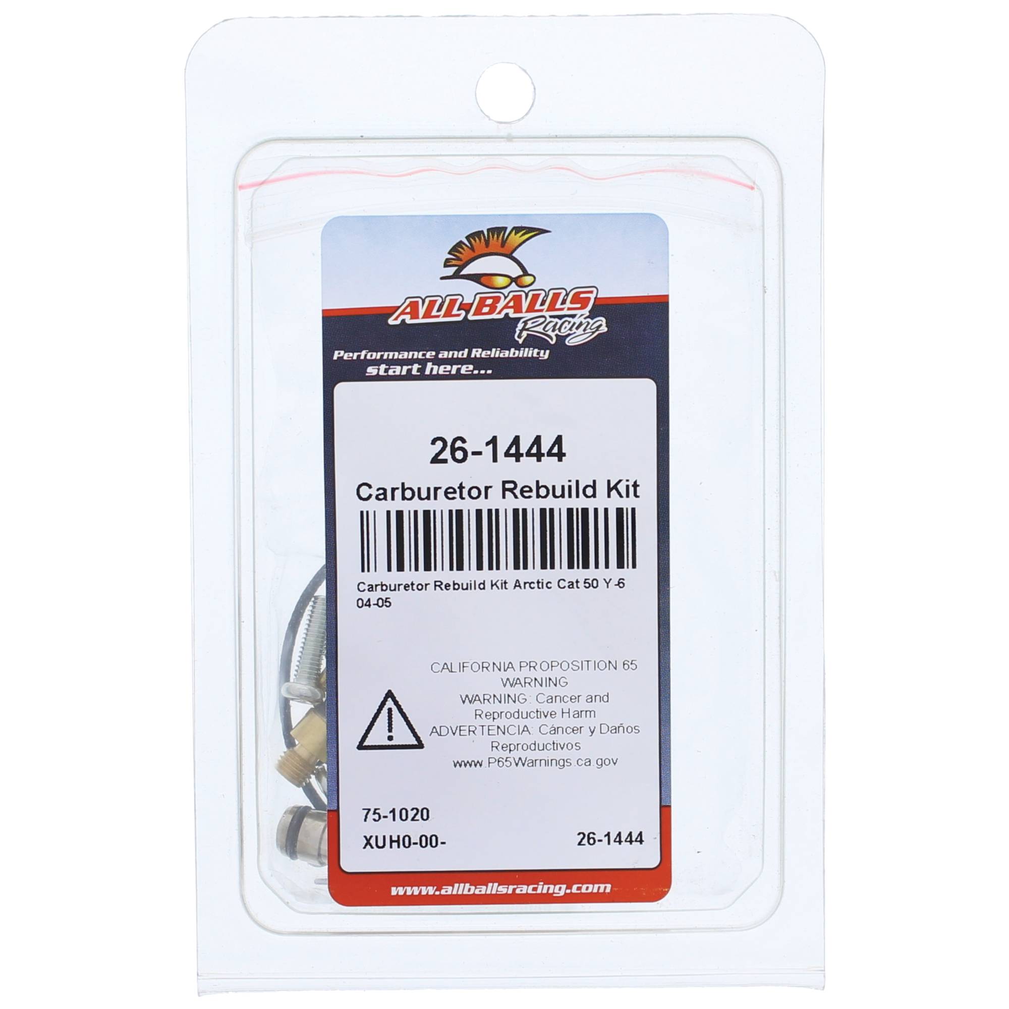 All Balls Carburetor Kit, Complete 26-1444 for Arctic Cat 50 Y-6 04-05