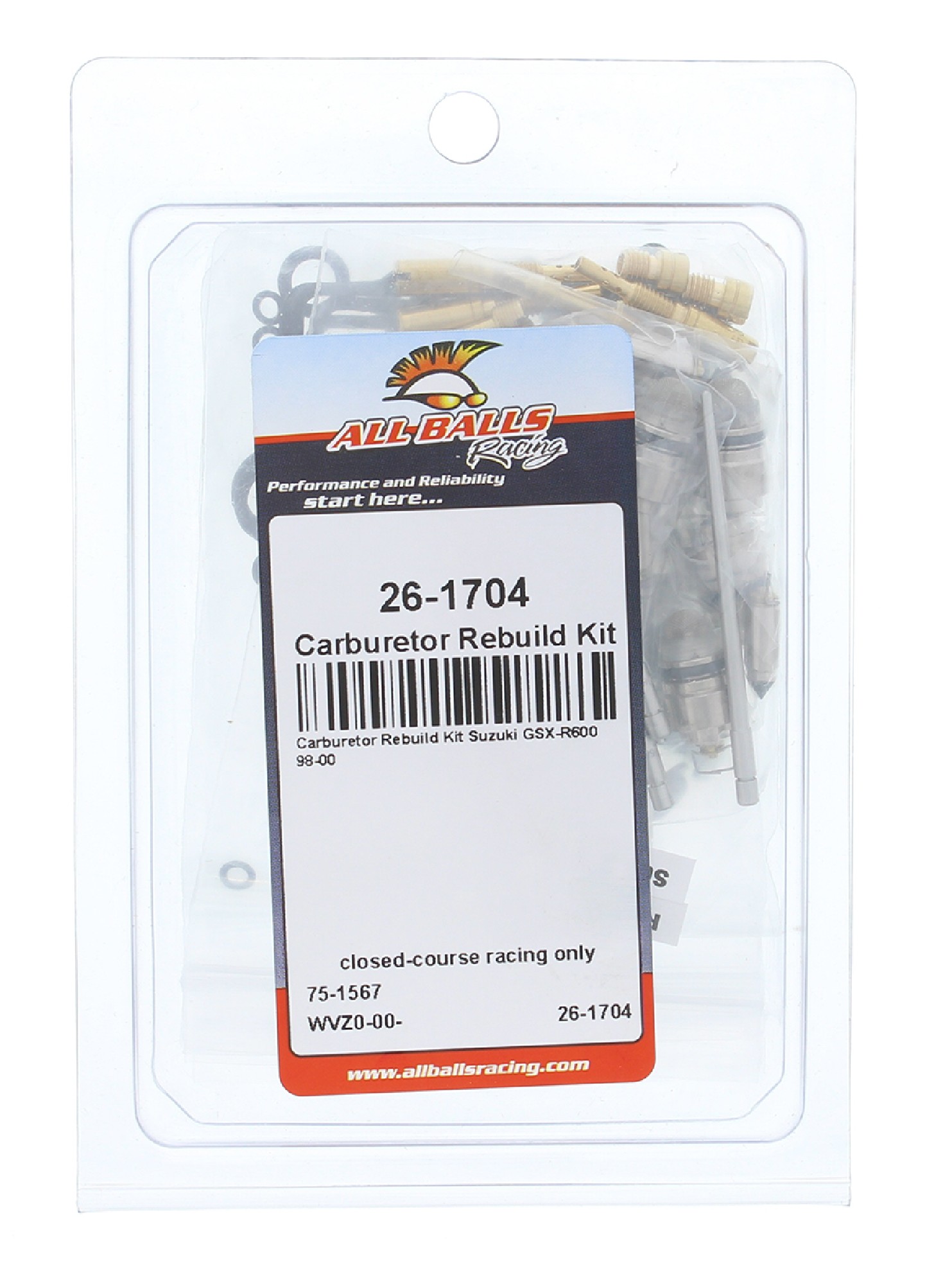 All Balls Carburetor Rebuild Kit 26-1704 for Suzuki GSX-R 600 98 99 00