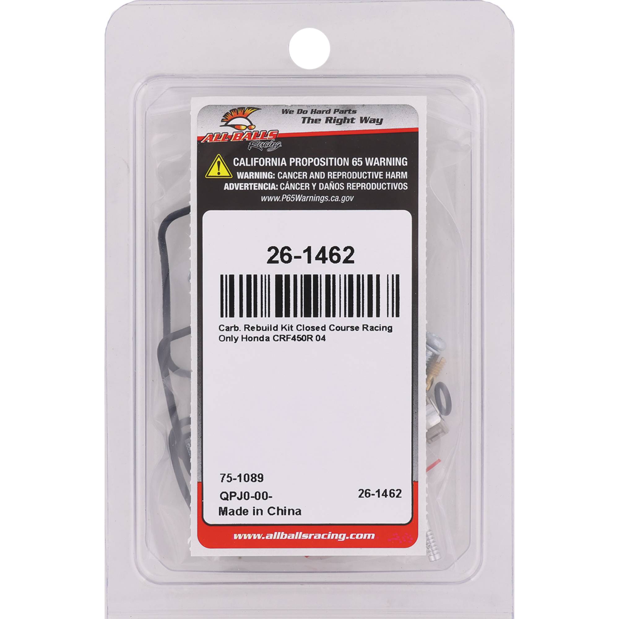 All Balls Carburetor Rebuild Kit 26-1462 for Honda CRF 450 R 2004