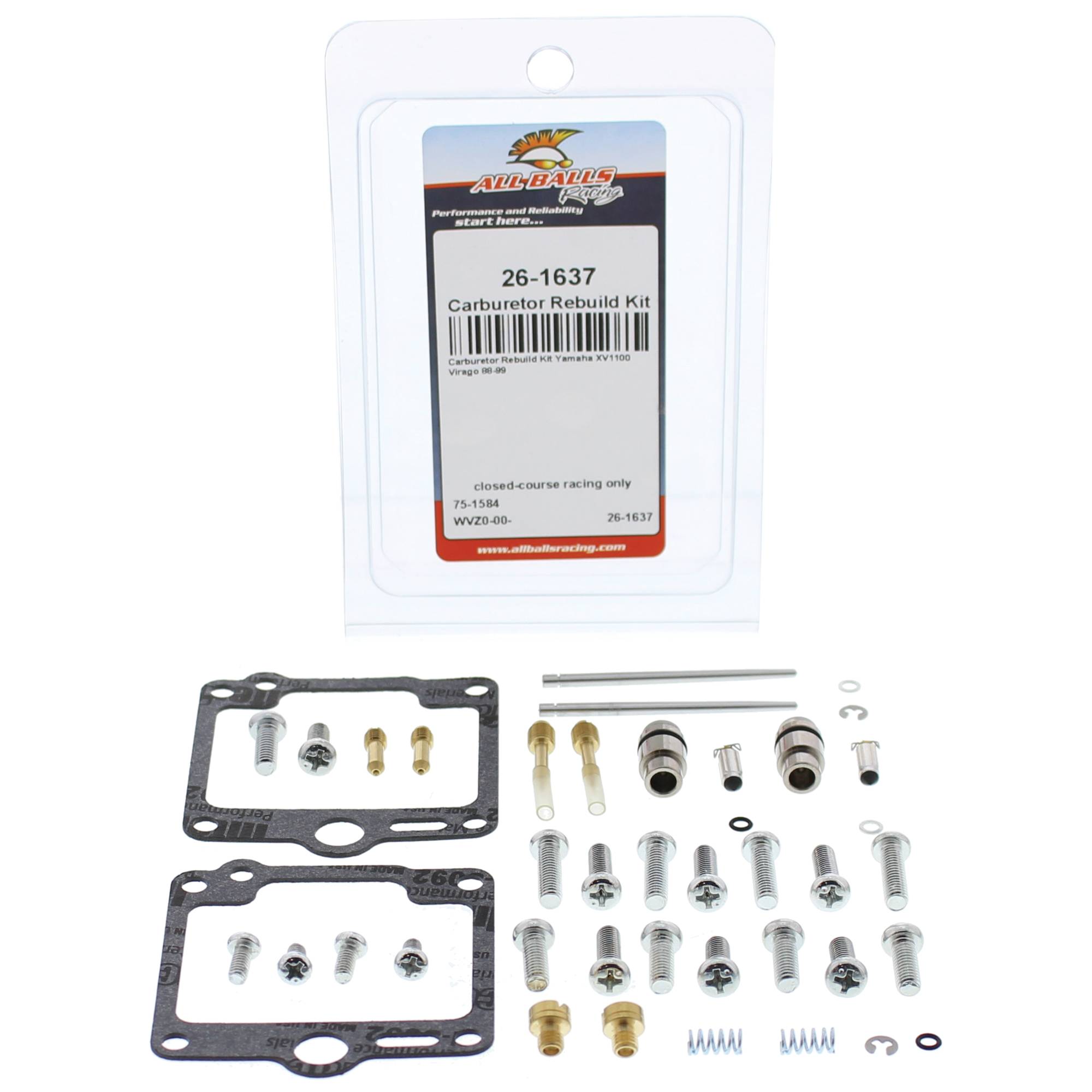 All Balls Carburetor Rebuild Kit 26-1637 for Yamaha XV1100 Virago 88-99