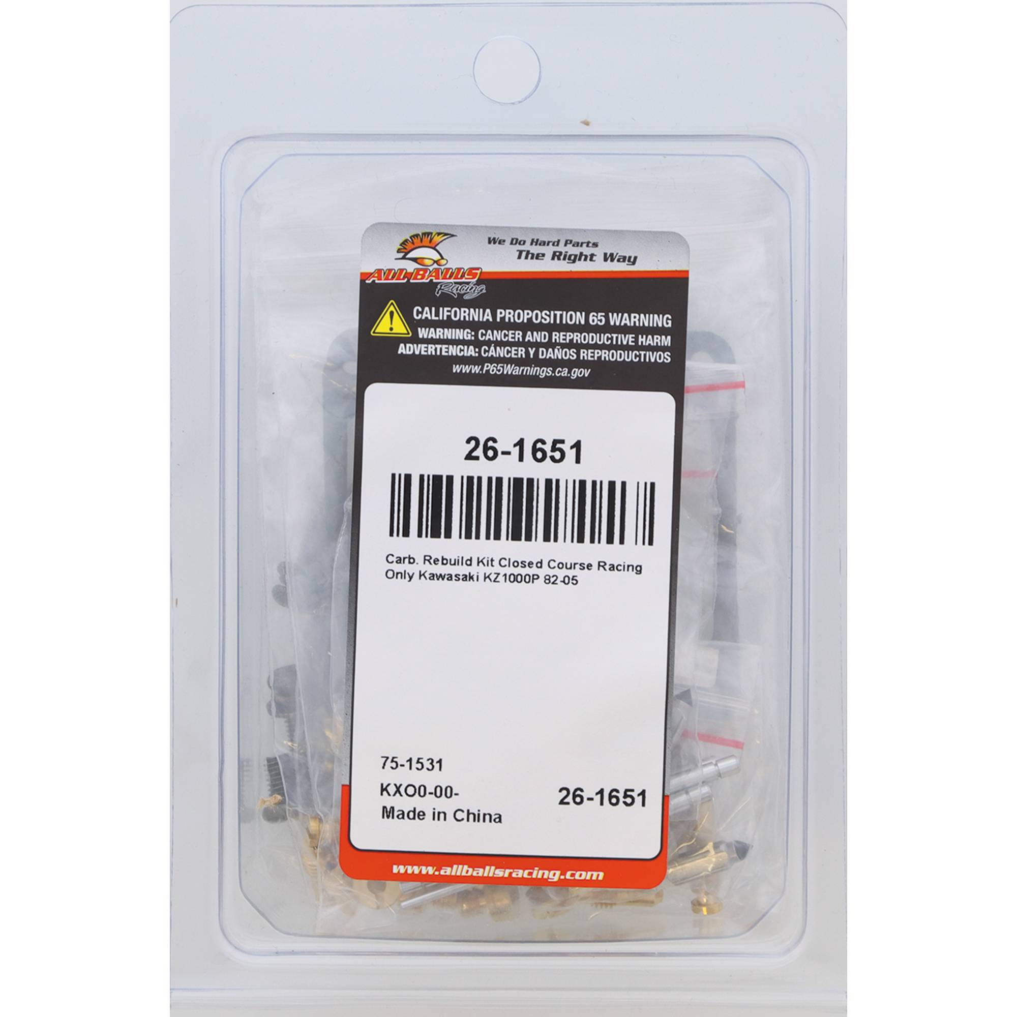 All Balls Carburetor Rebuild Kit 26-1651 for Kawasaki KZ 1000 P Police 90-05