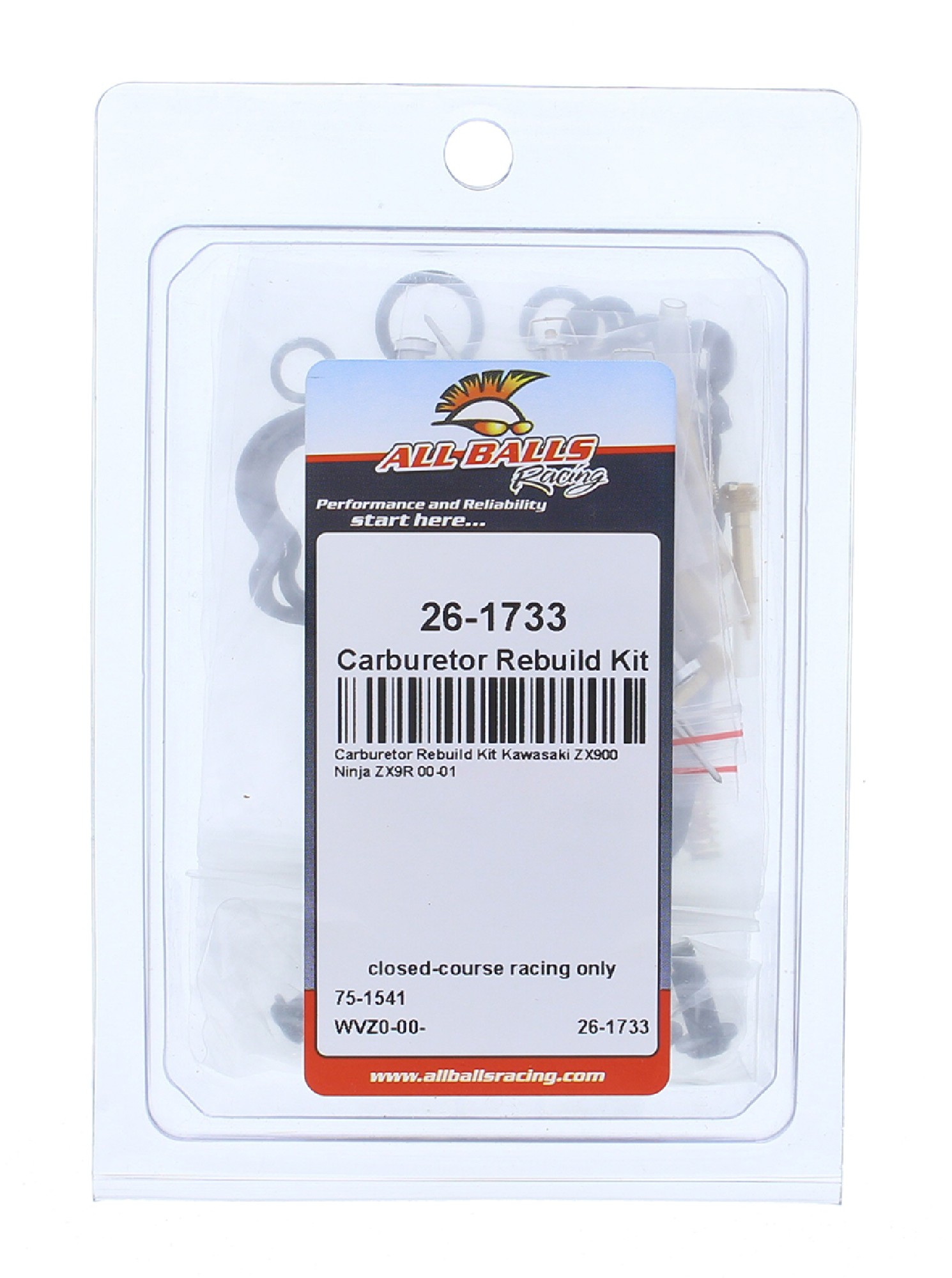 All Balls Carburetor Rebuild Kit 26-1733 for Kawasaki ZX 9R Ninja 00 01