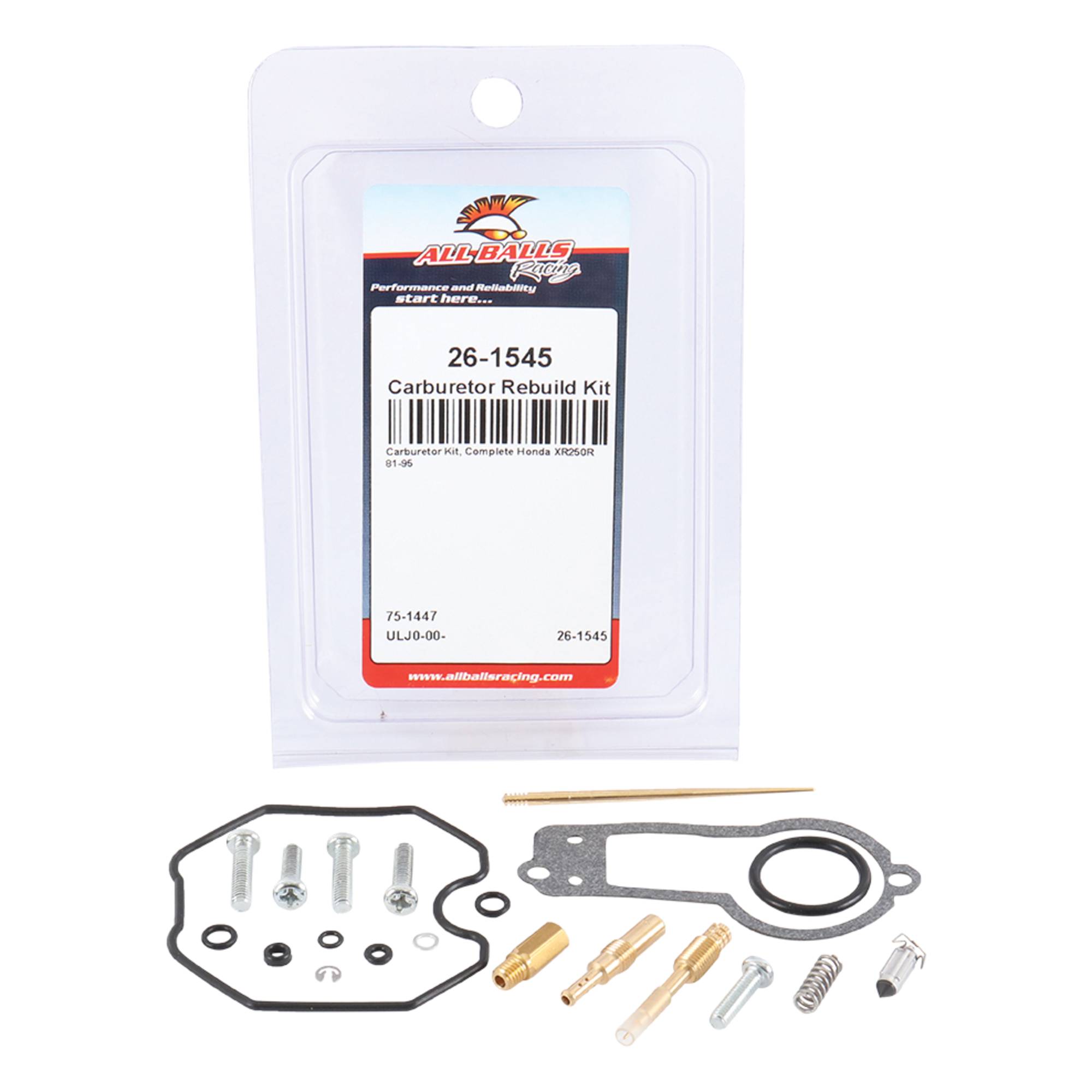 All Balls Carburetor Kit, Complete 26-1545 for Honda XR 250 R 81-95