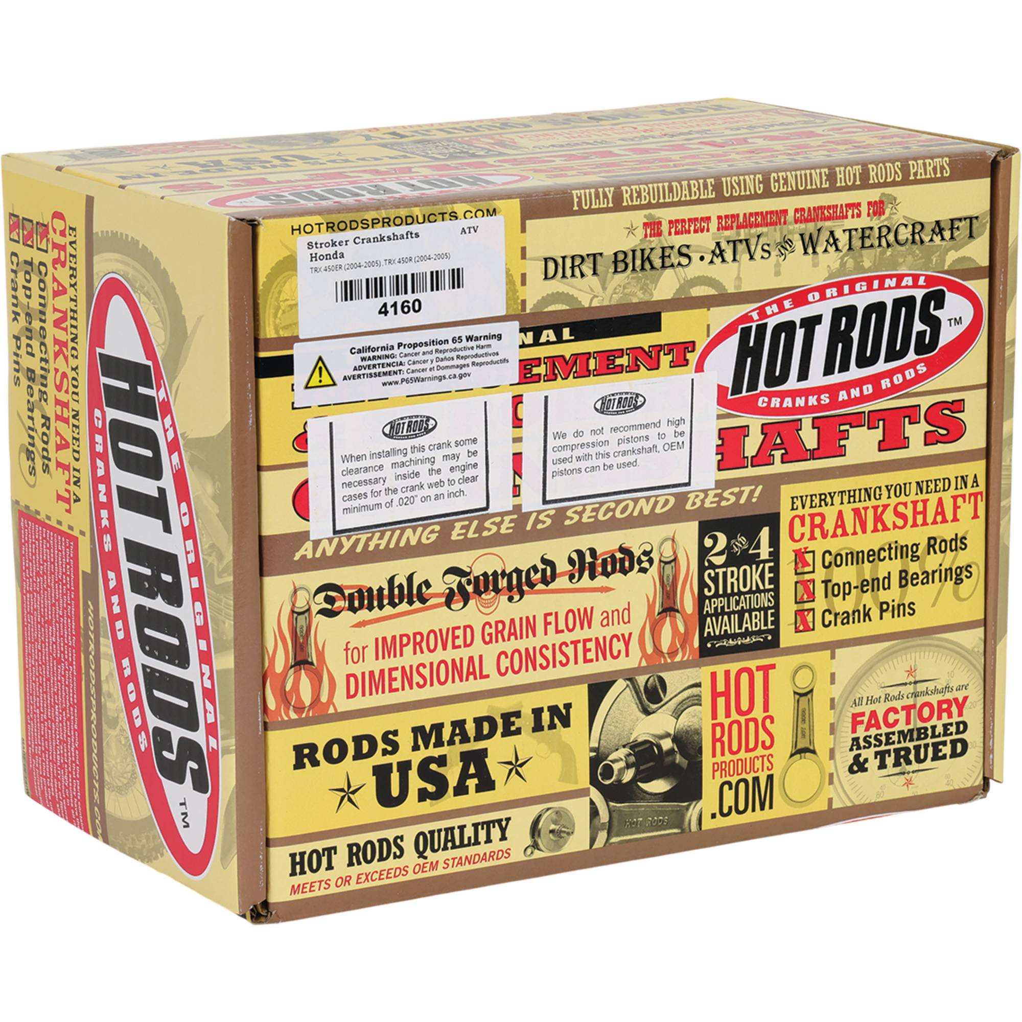 Stroker Crankshaft For Honda TRX 450 ER 2004-2005, TRX 450 R 2004-2005; 4160