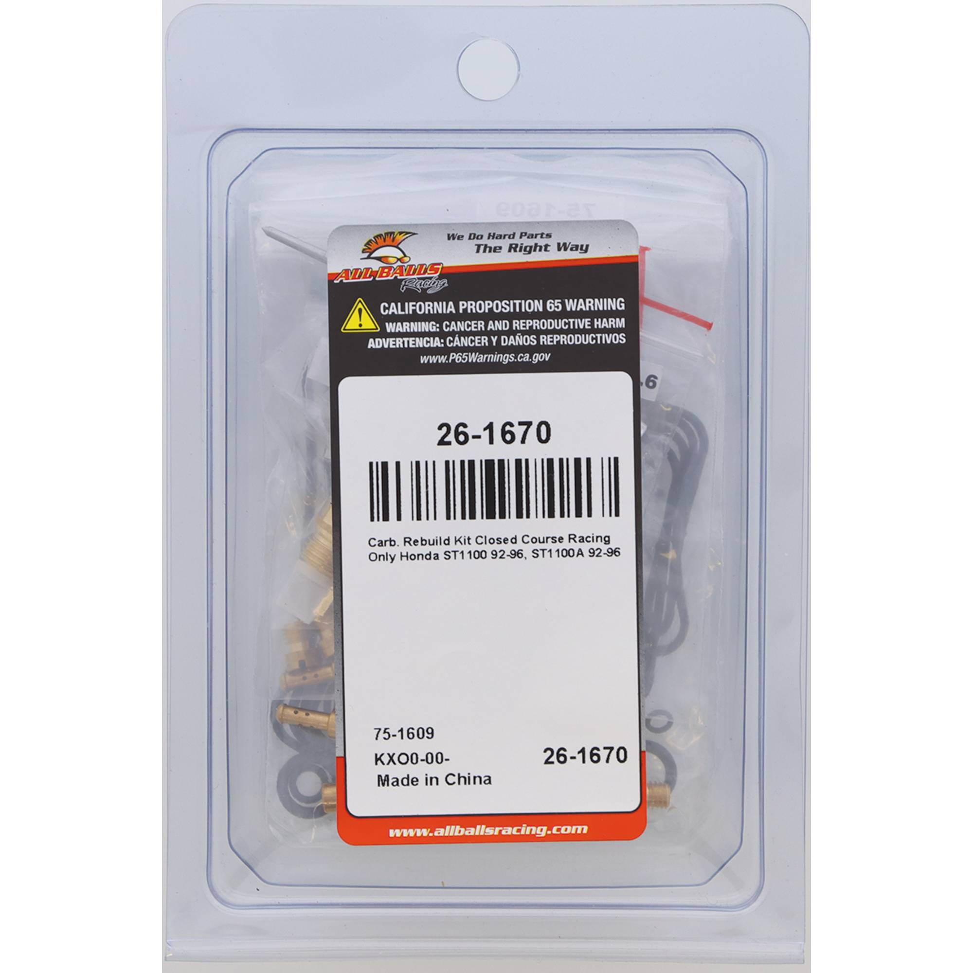 All Balls Carburetor Rebuild Kit 26-1670 for Honda ST 1100 92 93 94 95 96