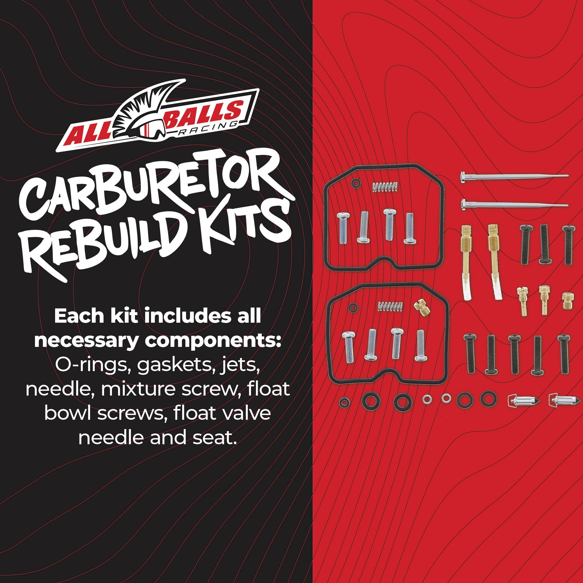 All Balls Carburetor Rebuild Kit 26-1693 for Kawasaki EX 250 Ninja 08-12