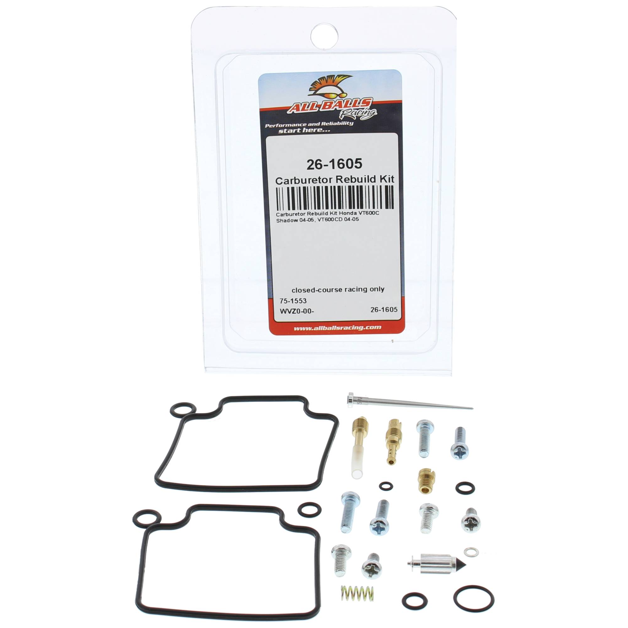All Balls Carburetor Rebuild Kit 26-1605 for Honda VT 600 C 04 05